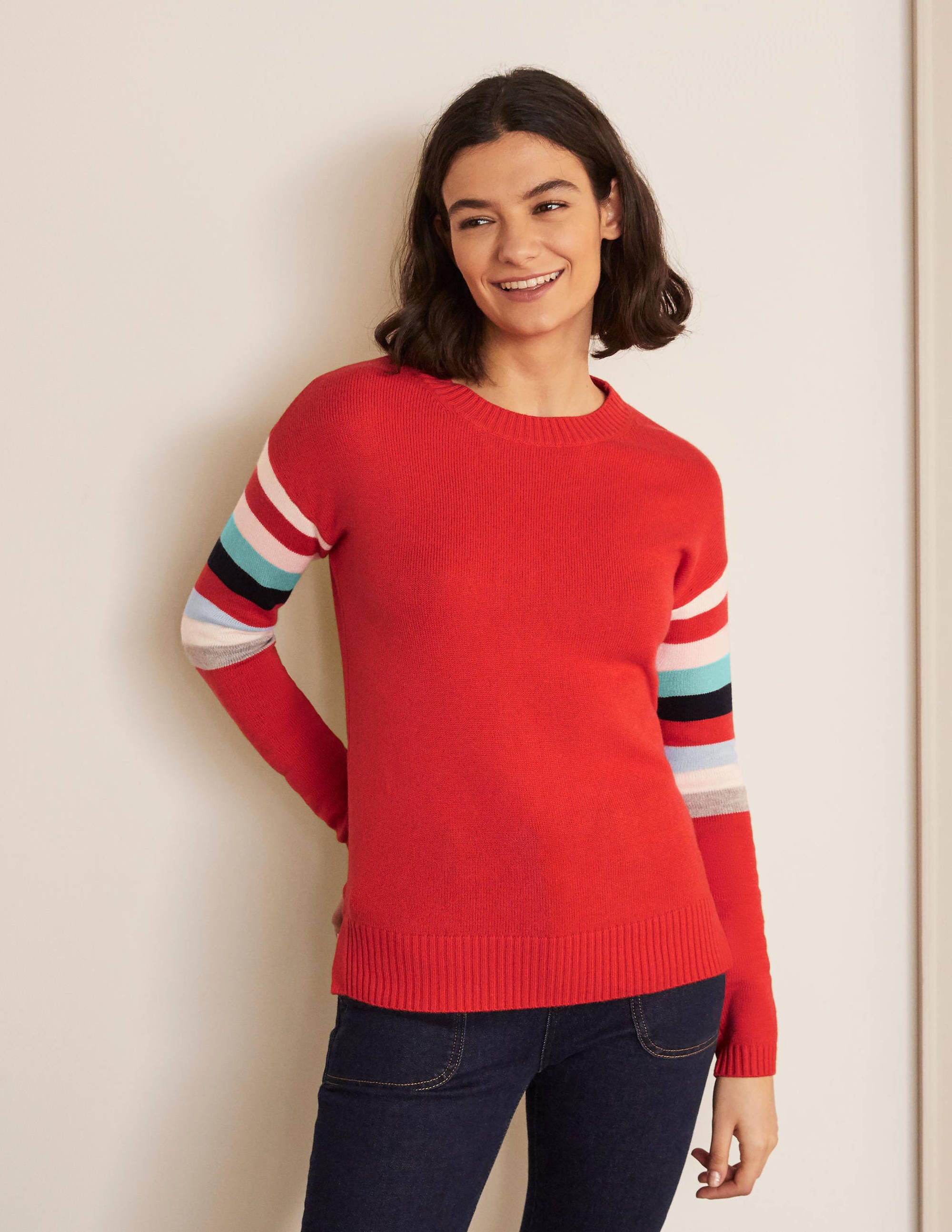 Lennox Relaxed Jumper-Cherry Red - Image 1