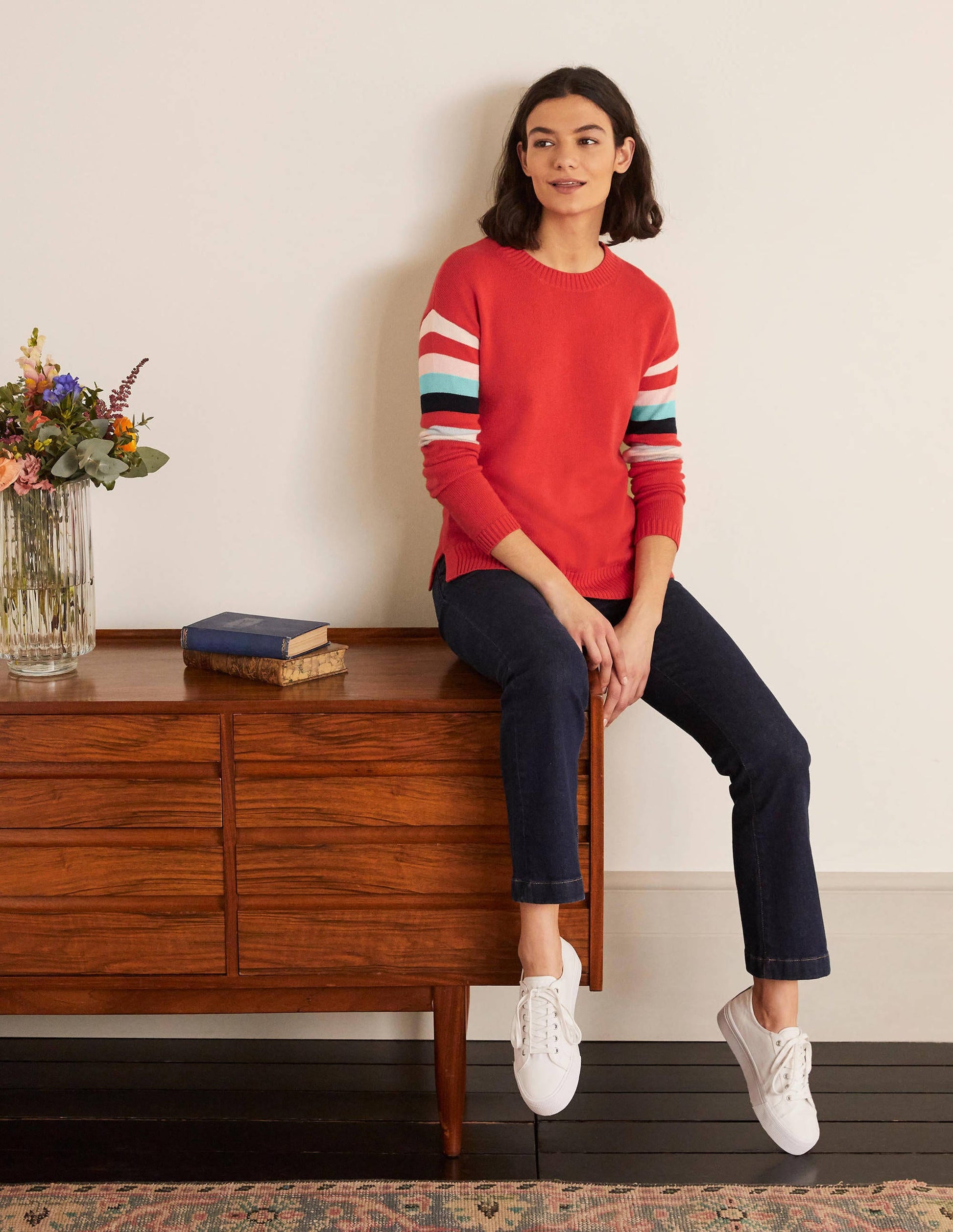 Lennox Relaxed Jumper-Cherry Red-2