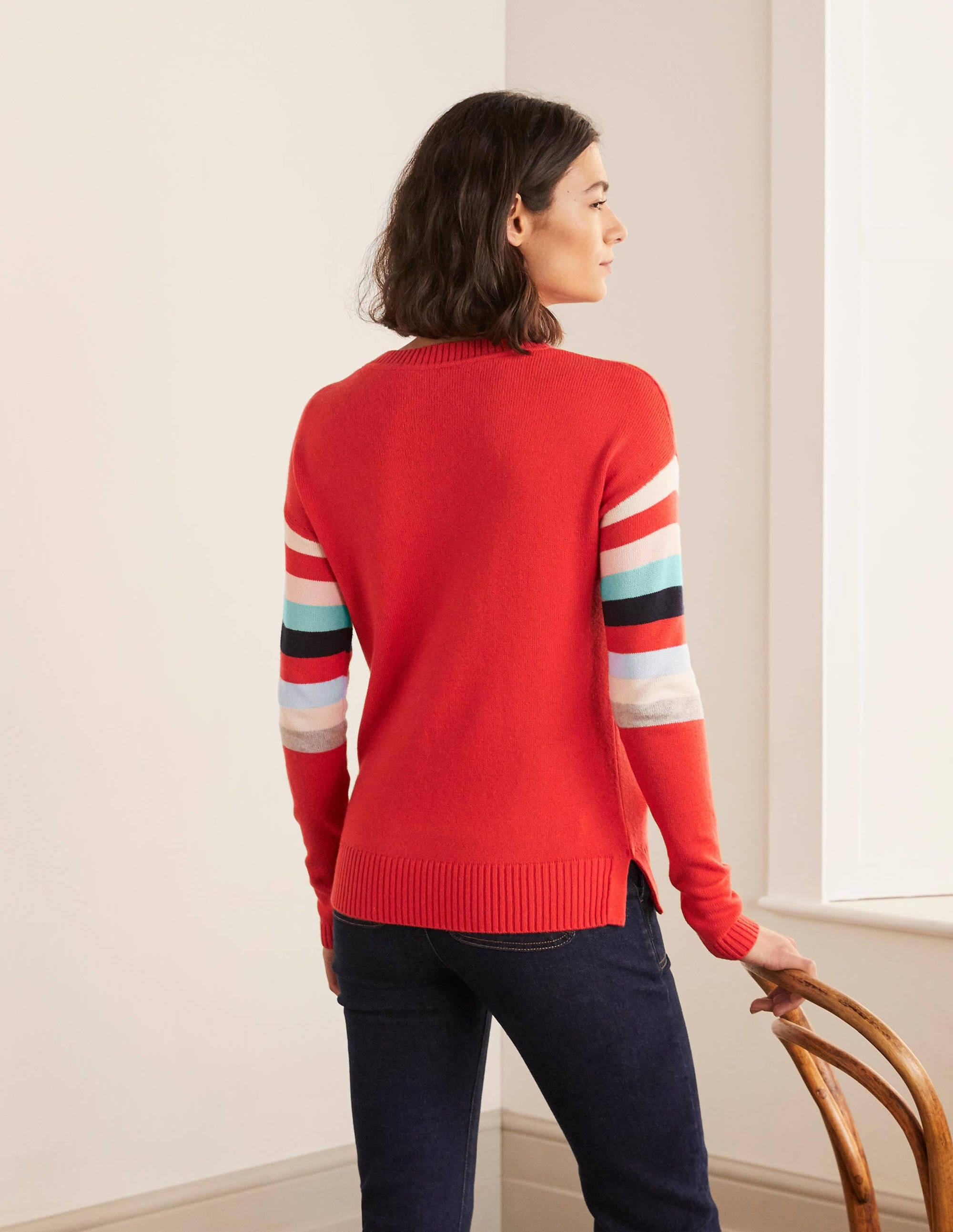 Lennox Relaxed Jumper-Cherry Red - Image 3