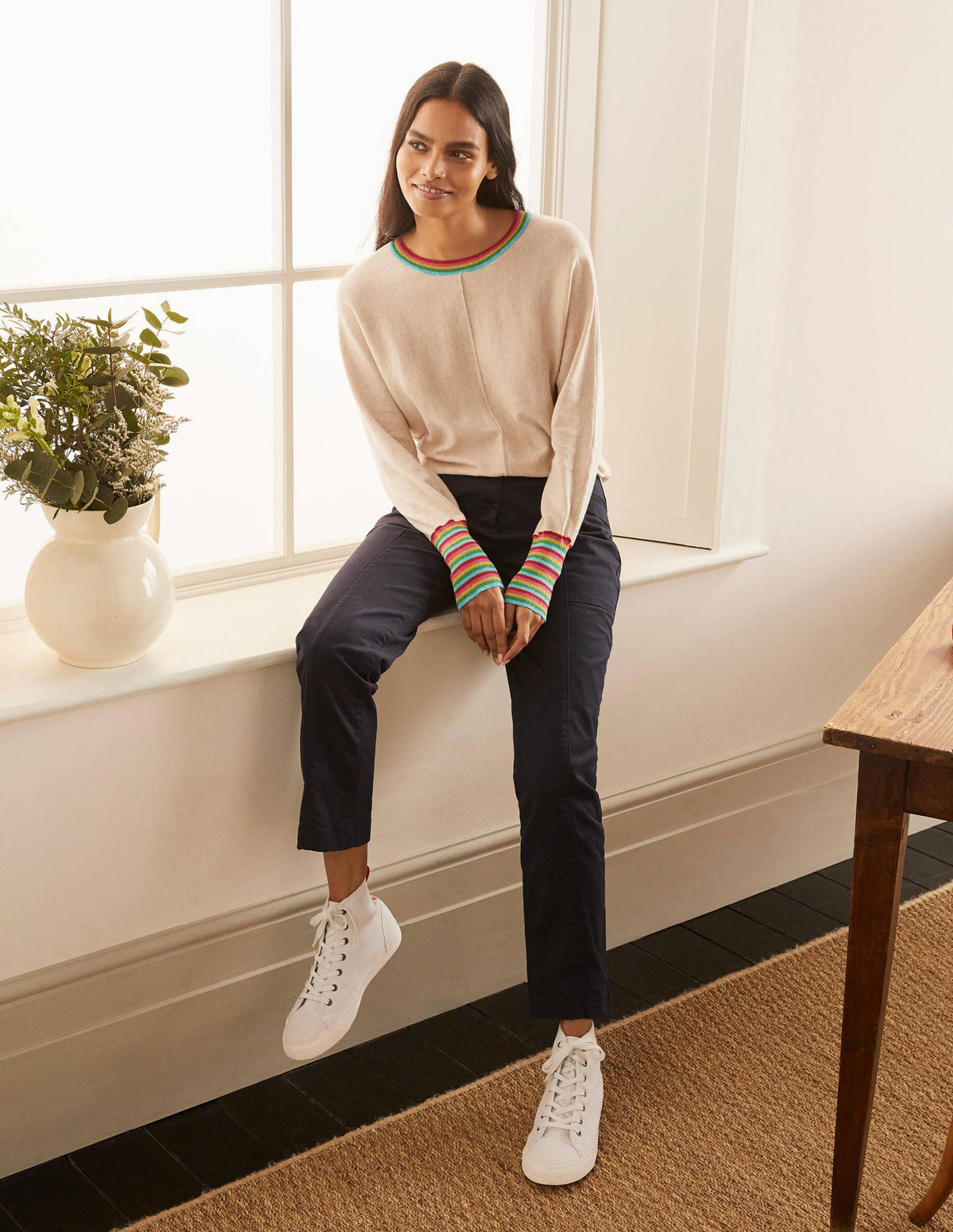 Lytton Sparkle Jumper-Oatmeal Melange - Image 1
