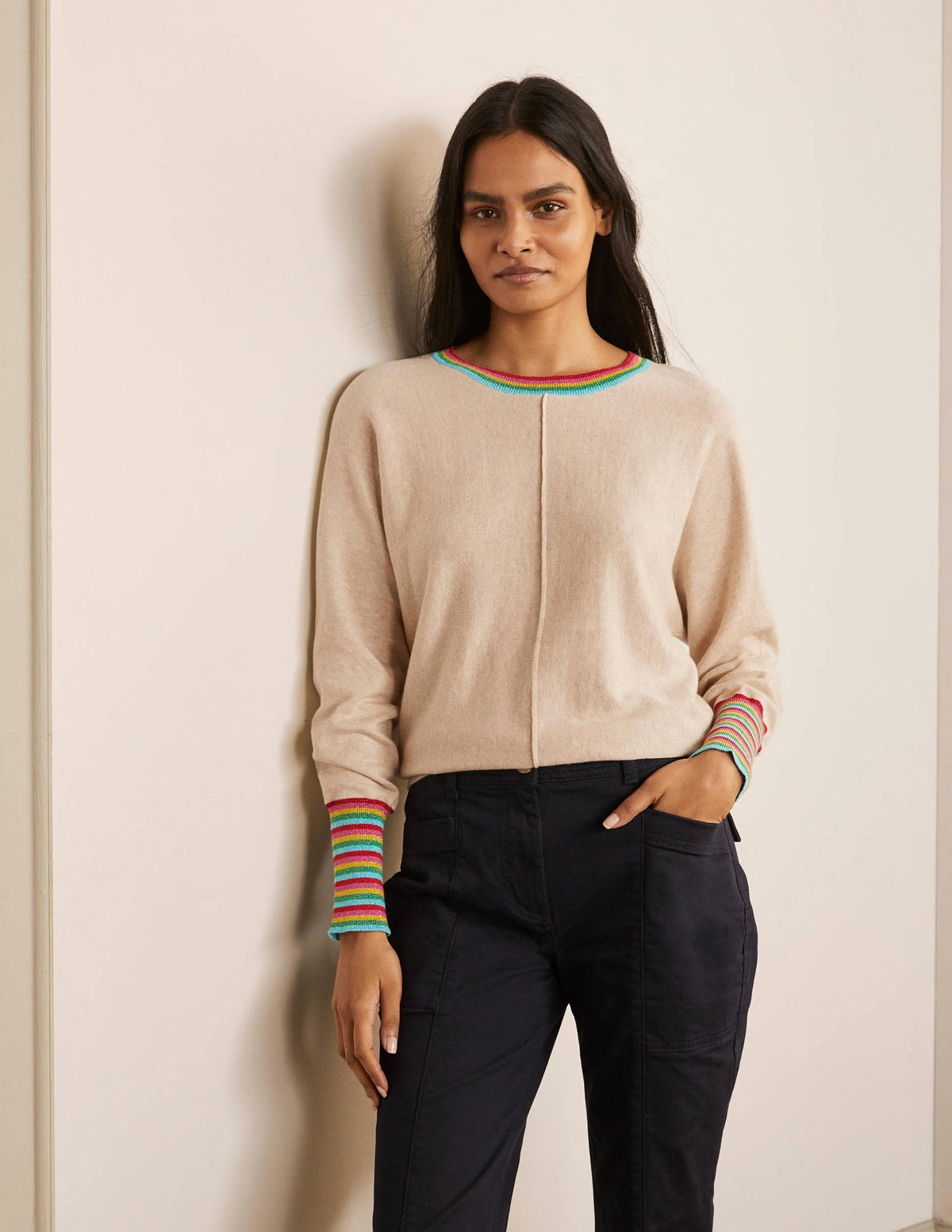 Lytton Sparkle Jumper-Oatmeal Melange-2