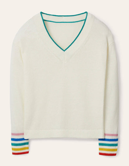 Bamburgh Relaxed Jumper-Ivory-6