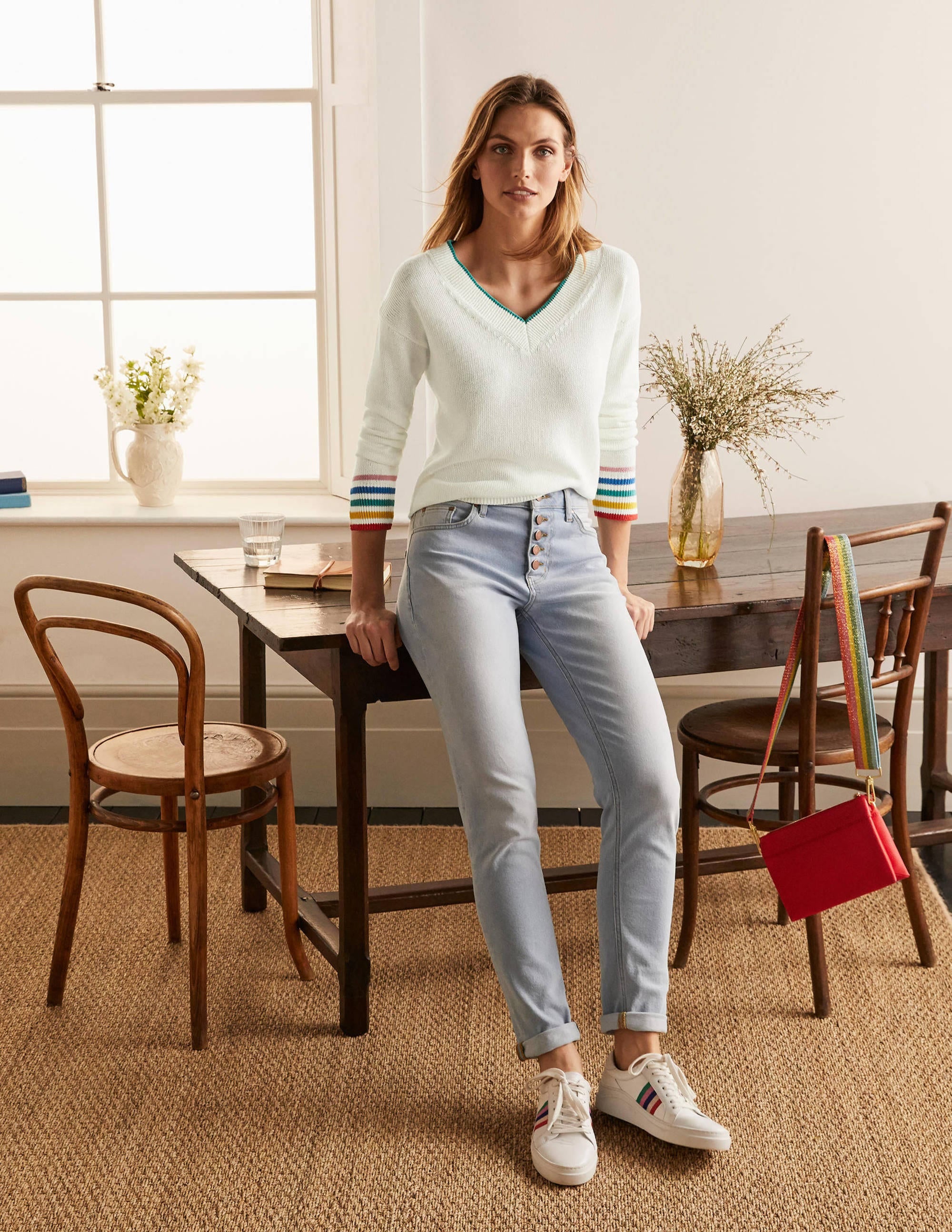 Bamburgh Relaxed Jumper-Ivory - Image 2