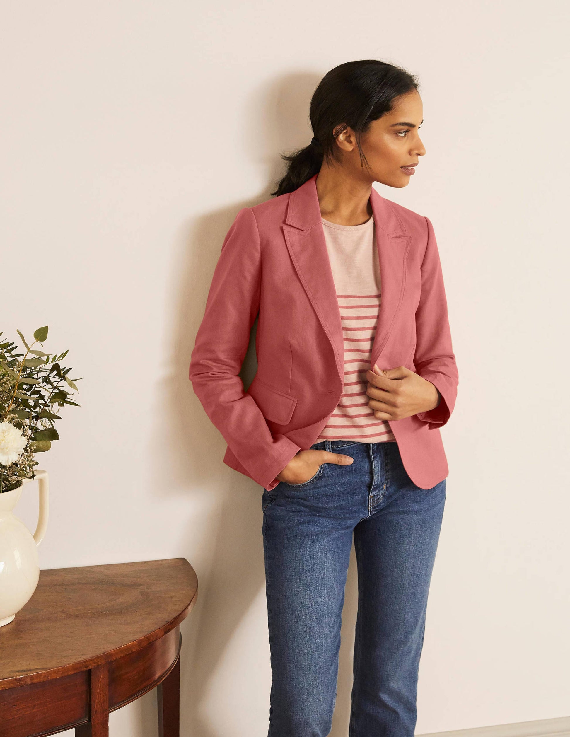 Framlingham Blazer-Dusty Red-1