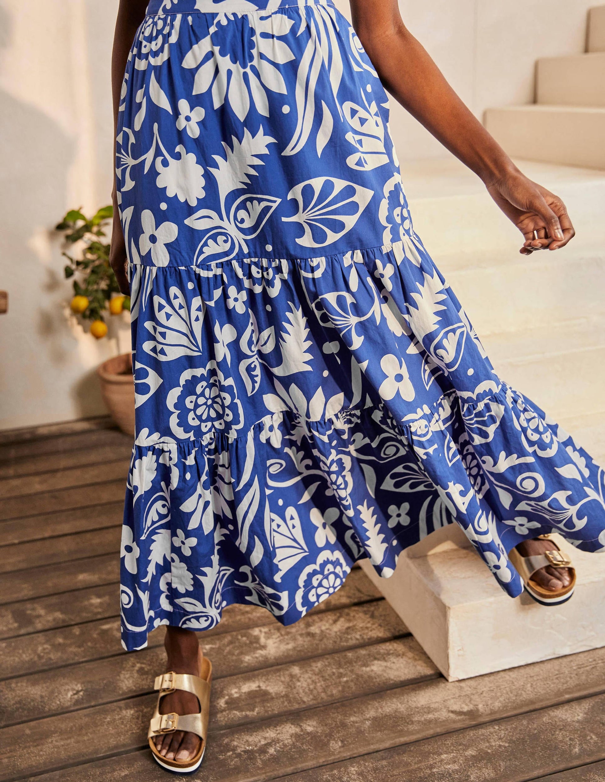 Lorna Tiered Maxi Skirt-Summit, Garden Tropic-3