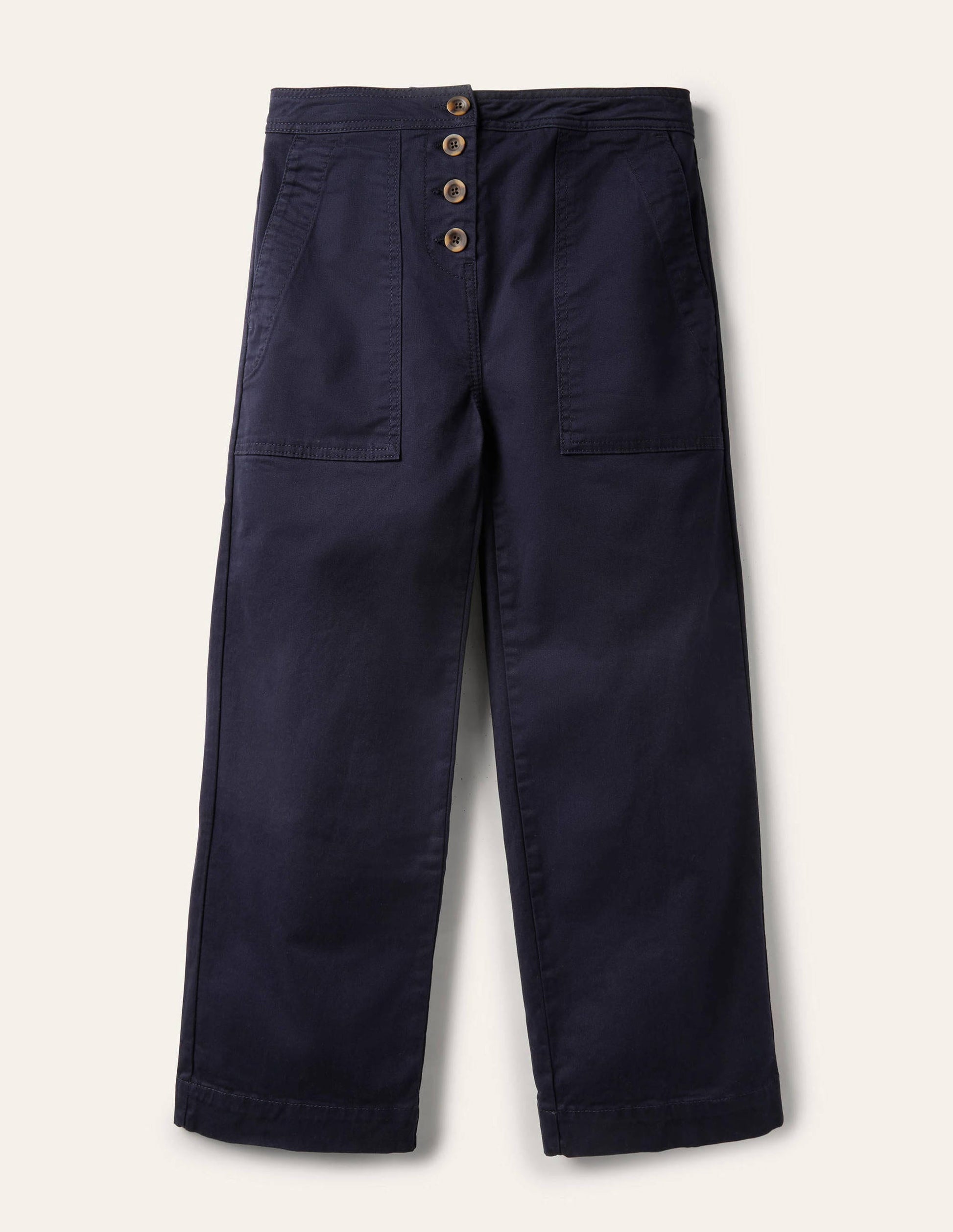 Beaufort Button Fly Trousers-Navy-5