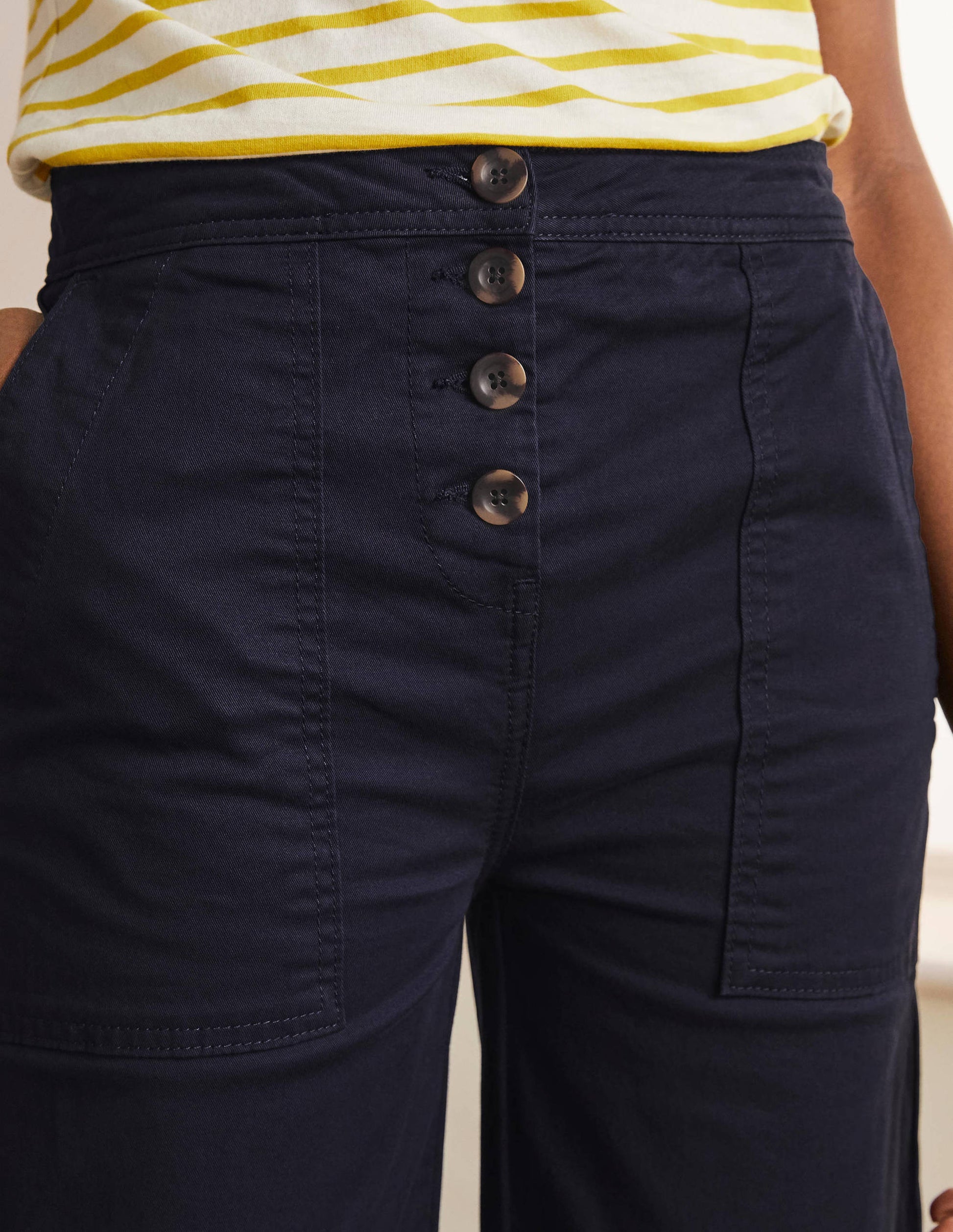 Beaufort Button Fly Trousers-Navy-3