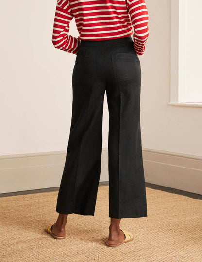 Cornwall Linen Trousers-Black-2