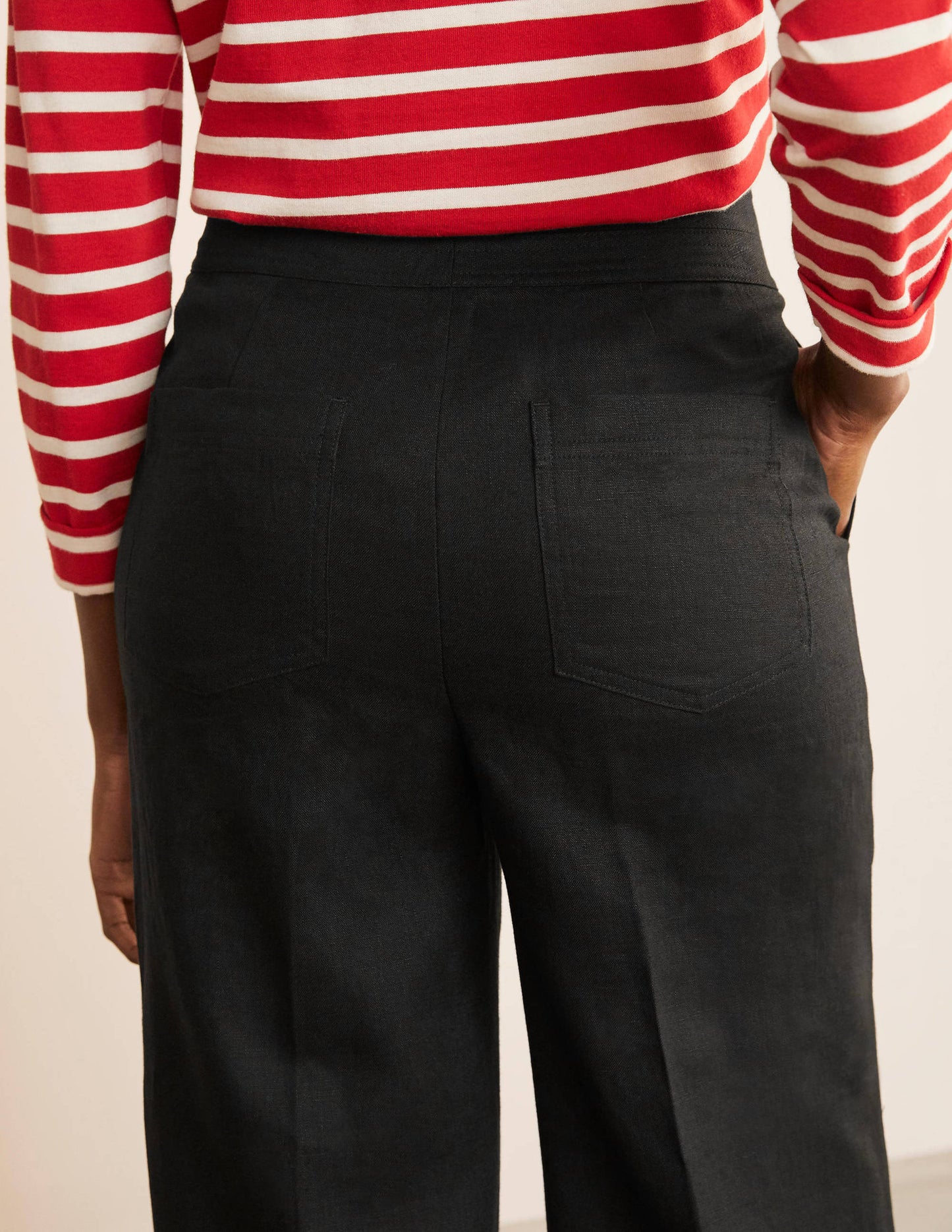 Cornwall Linen Trousers-Black