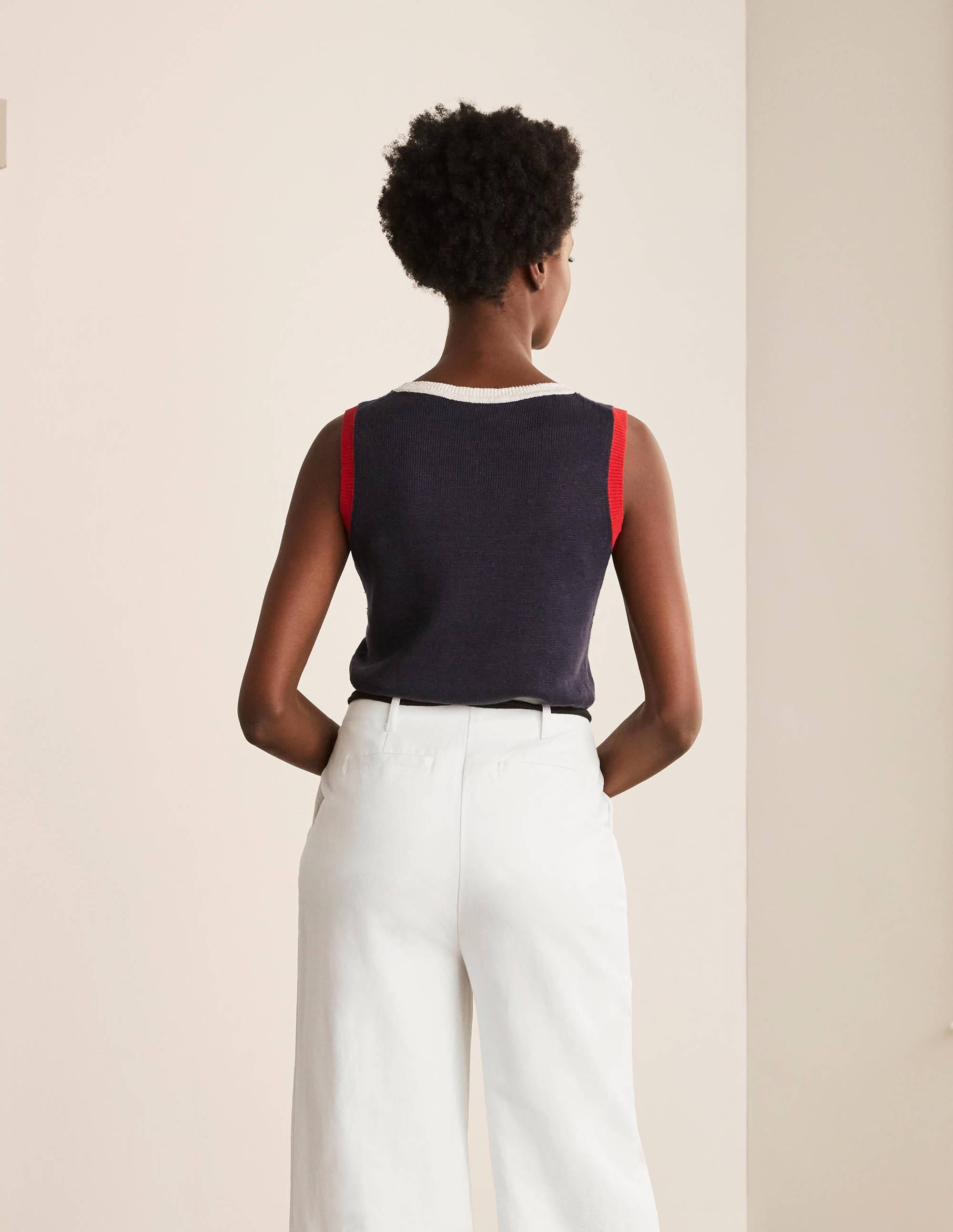 Portree Belted Trousers-White - Image 2