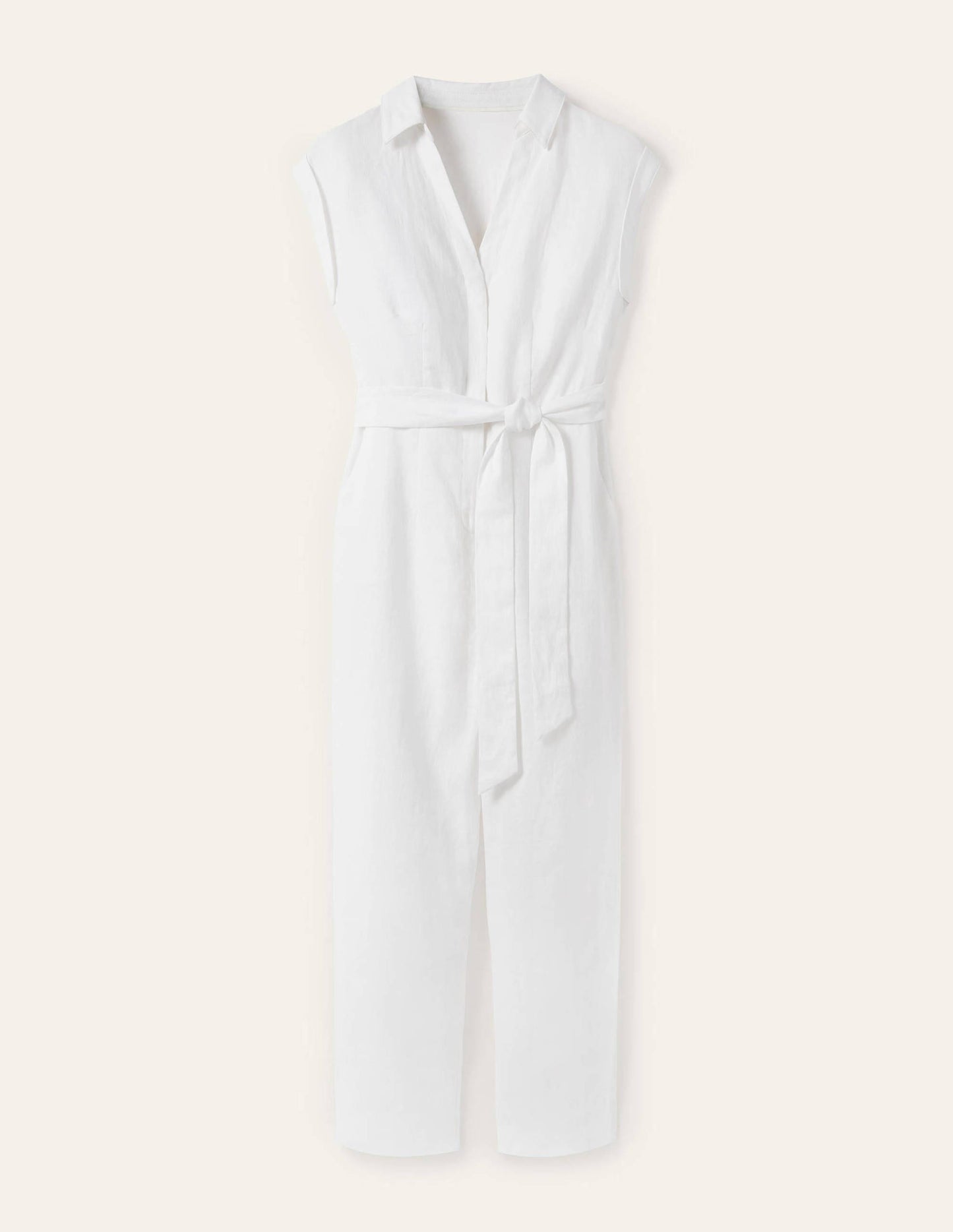 Catriona Linen Jumpsuit-White