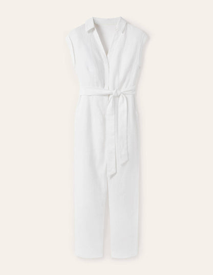 Catriona Linen Jumpsuit-White-7