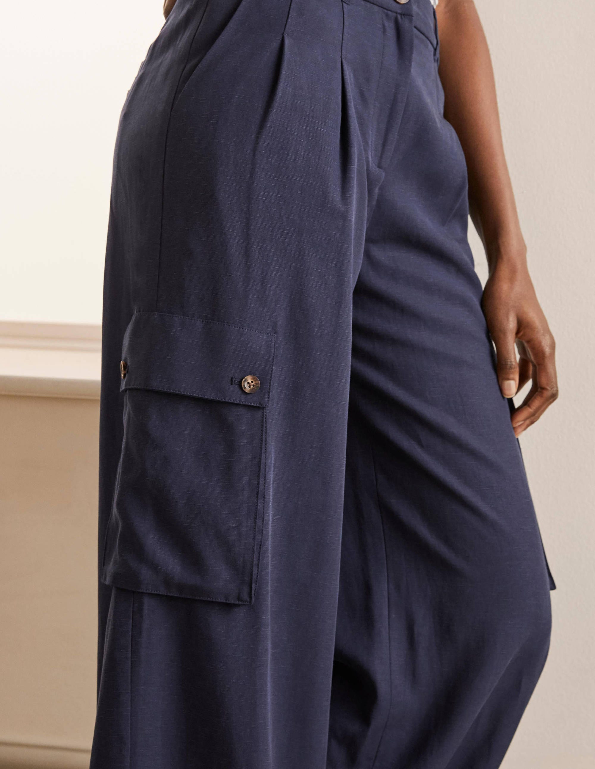 Ailesbury Cargo Trousers-Navy - Image 3