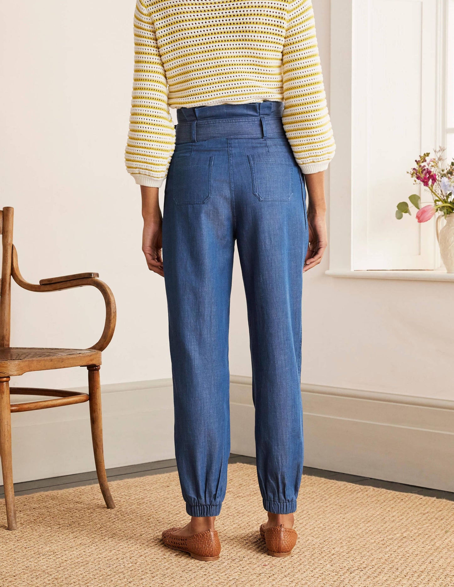 Elgin Trousers-Chambray