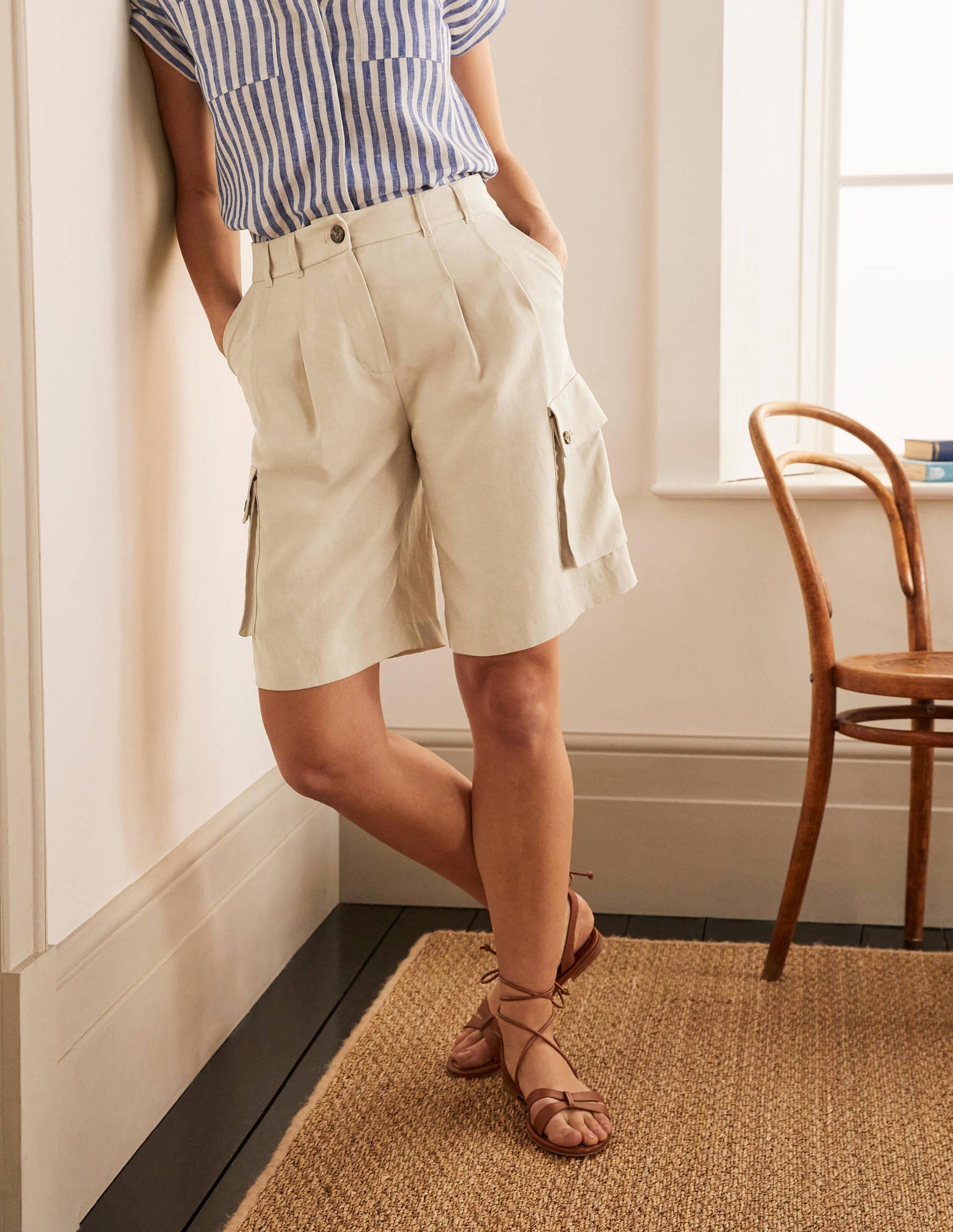 Ailesbury Cargo Shorts-Sand-2