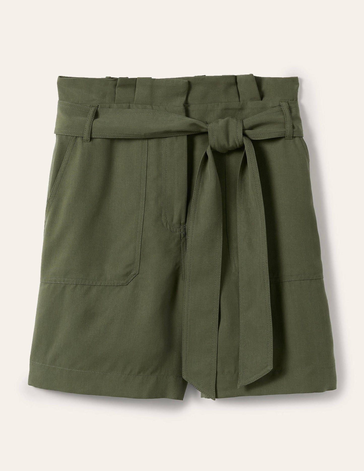 Elgin Paperbag Shorts-Khaki