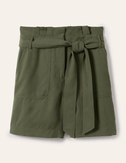 Elgin Paperbag Shorts-Khaki-6