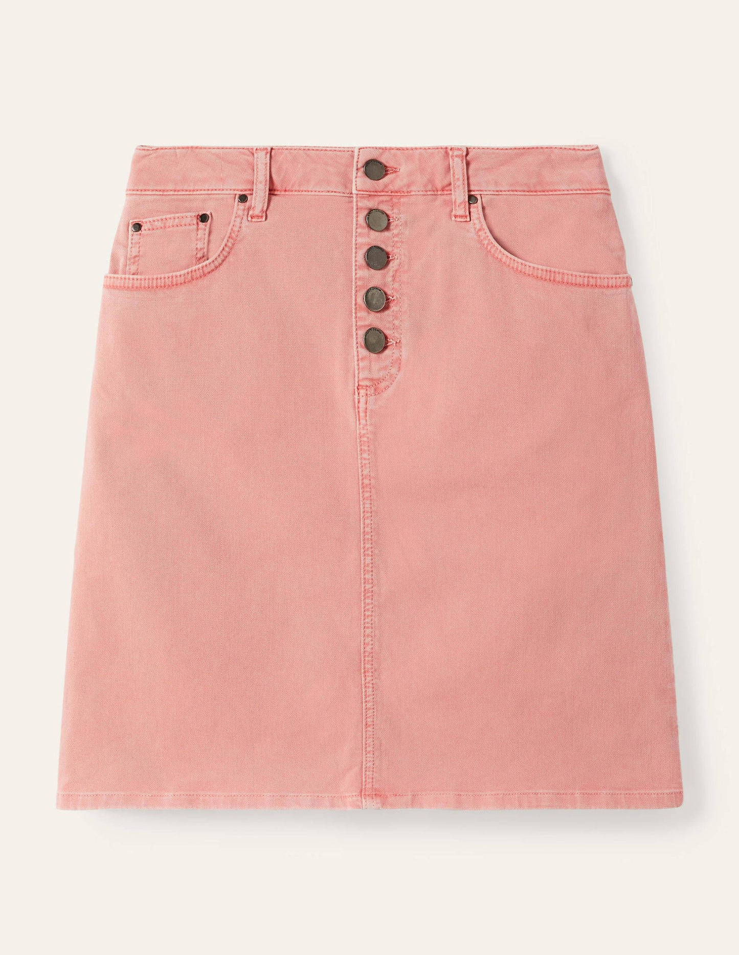 Amelie Girlfriend Skirt-Pale Pink Wash