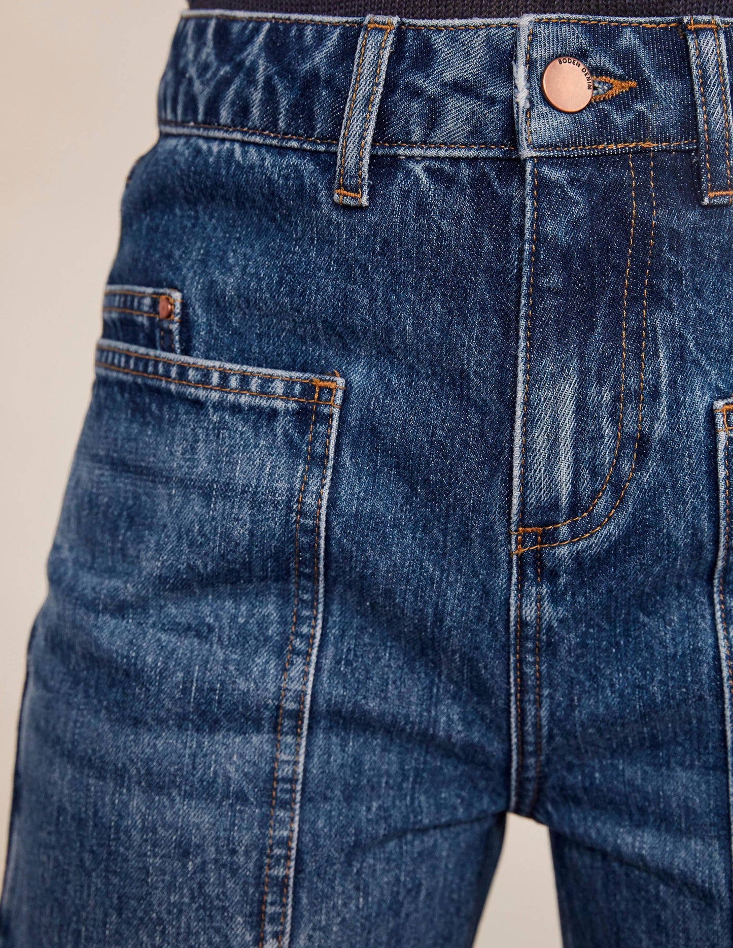 Big Pocket Balloon Jeans-Mid Vintage