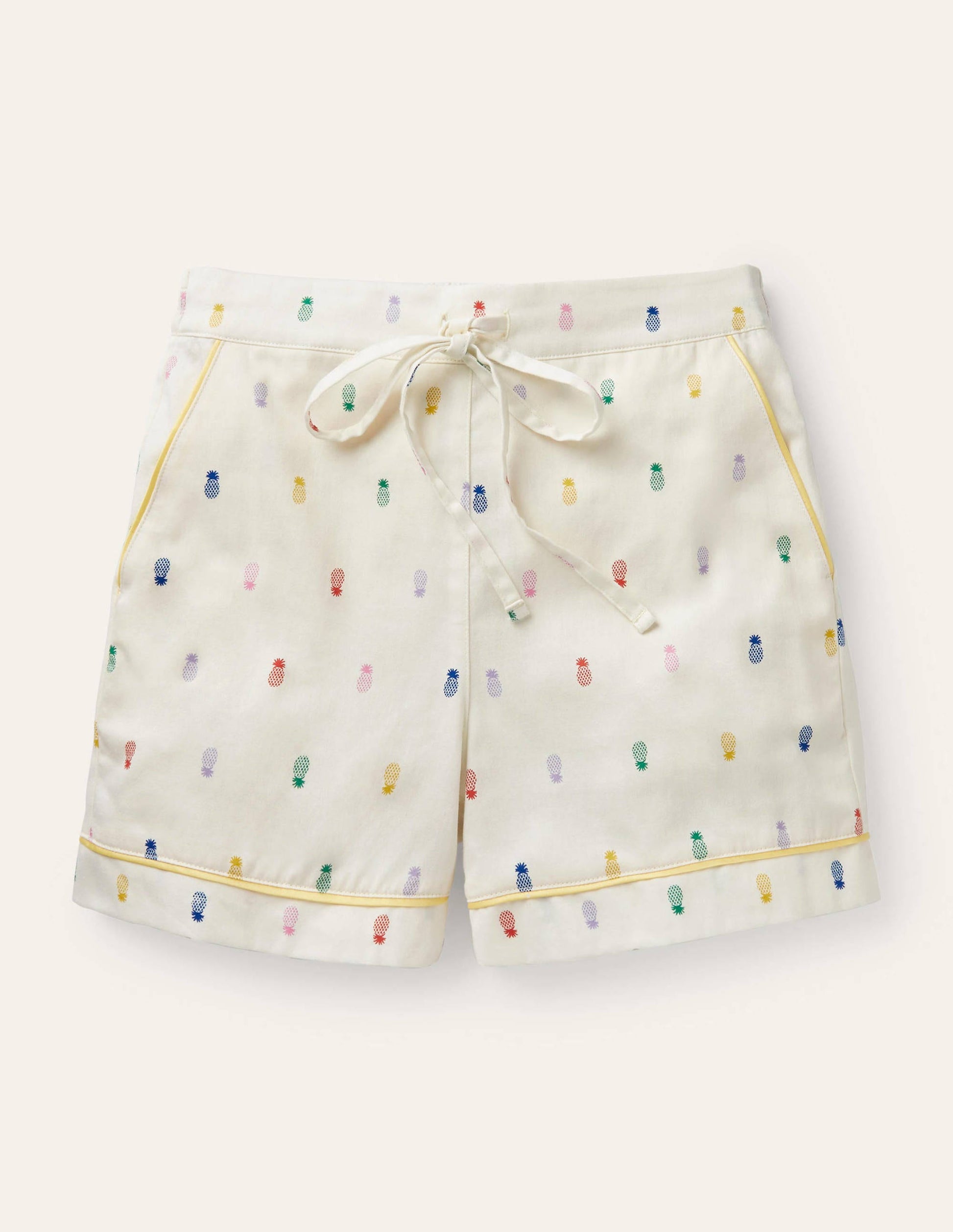 Easy Cotton Sleep Short-Ivory, Pineapple Rainbow-5