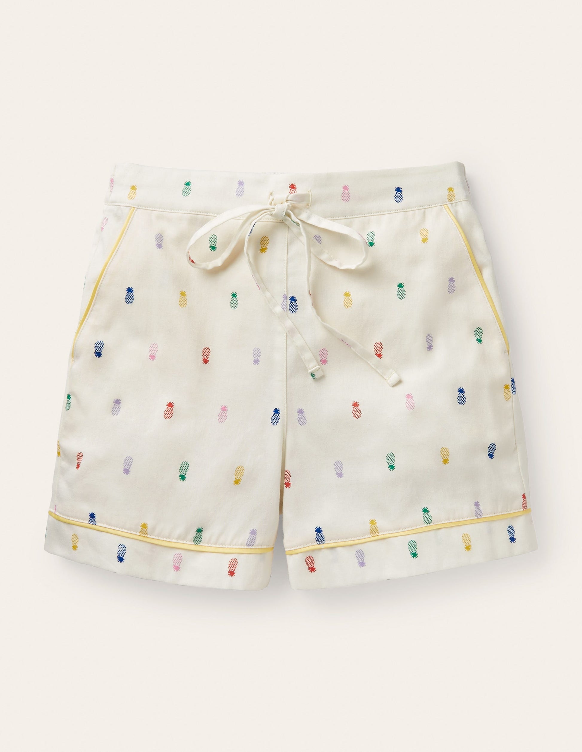 Easy Cotton Sleep Short-Ivory, Pineapple Rainbow-4