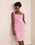 Yolande Shift Dress-Party Pink, Pineapple Geo