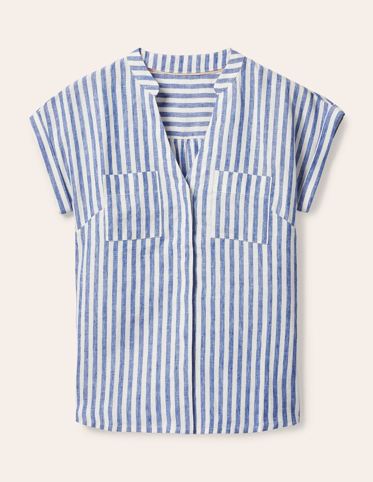 Evie Linen Shirt-Summit Stripe - Image 6