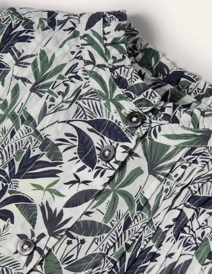 Miranda Blouse-Ivory, Tropical Palm-6