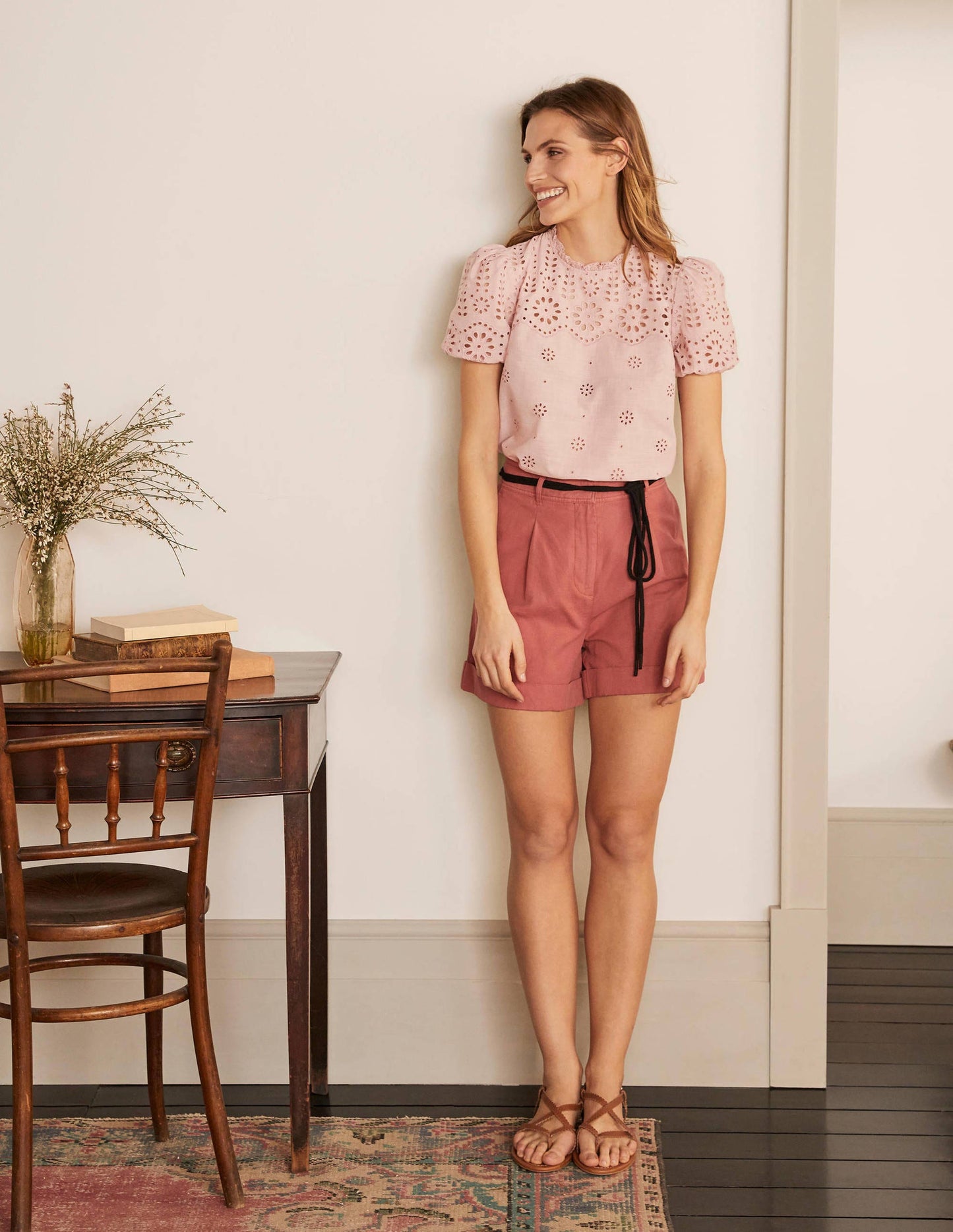 Altheda Broderie Top-Milkshake