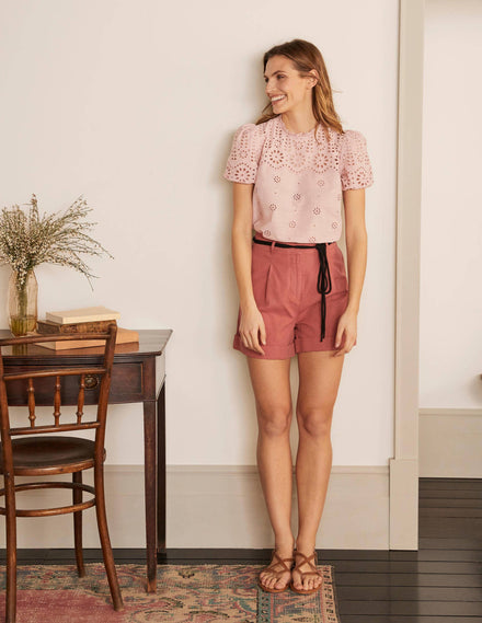 Altheda Broderie Top-Milkshake
