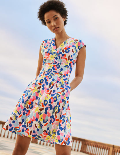 Clemmie Dress-Ivory, Peony Burst-4