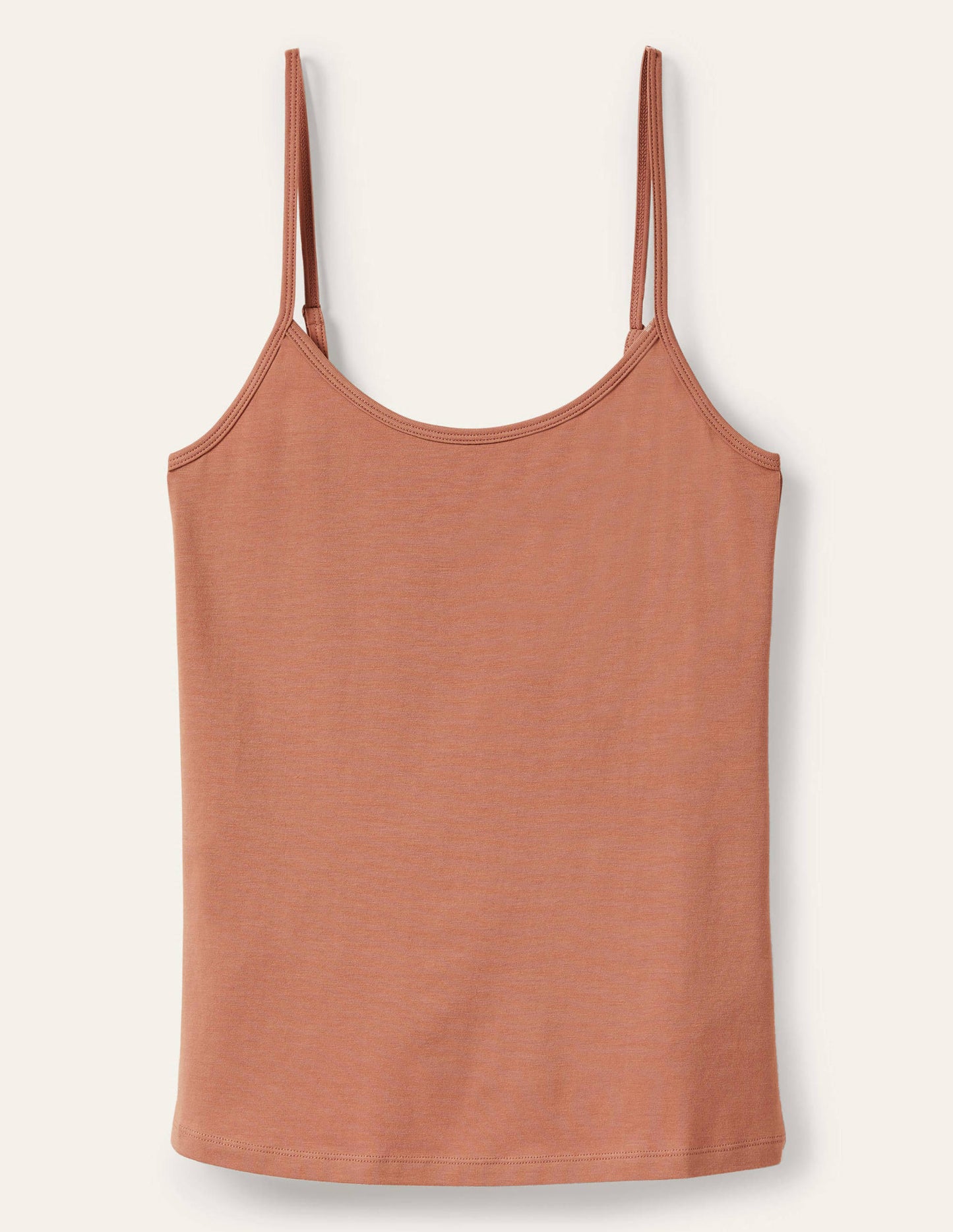 Plain Cami Top-Light Brown