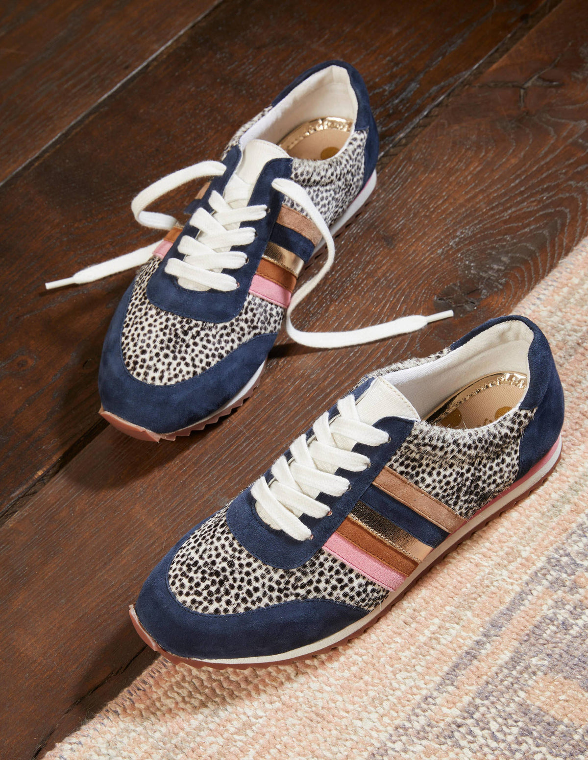 Striped Trainers-Navy/Dalmatian Pony - Image 3