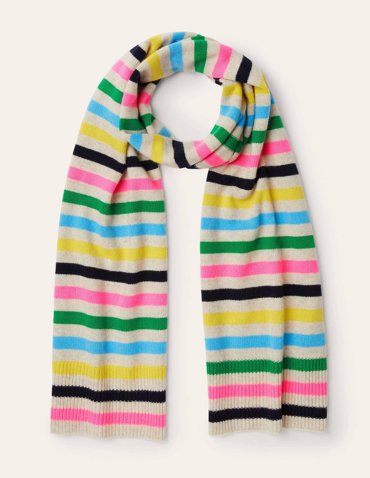 Cashmere Scarf-Multi Stripe