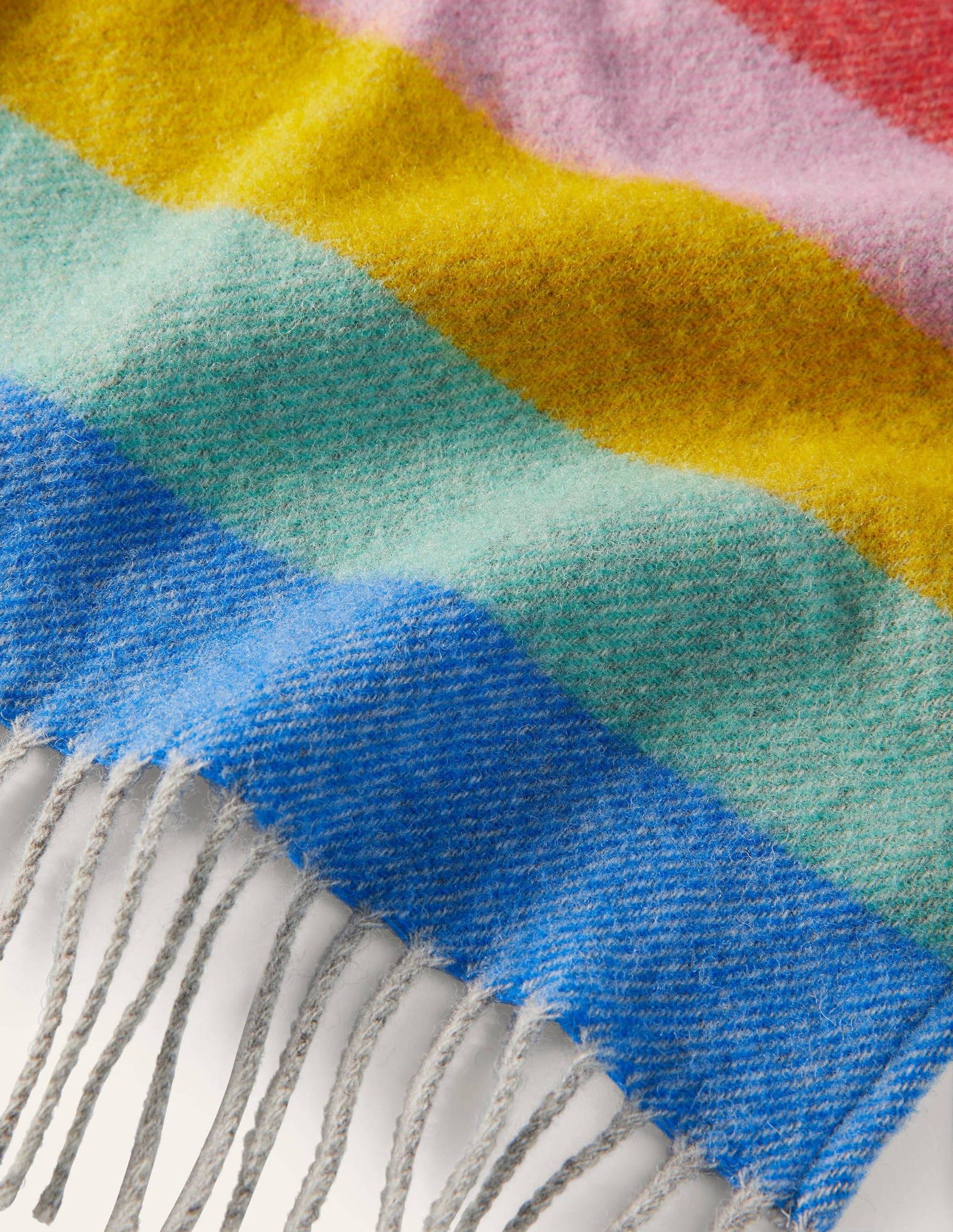 Wool Cape-Grey, Rainbow Stripe-2