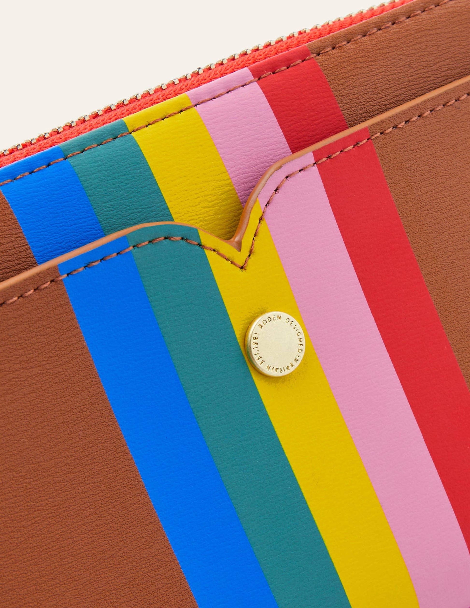 Wallet-Tan Multi Stripe-2