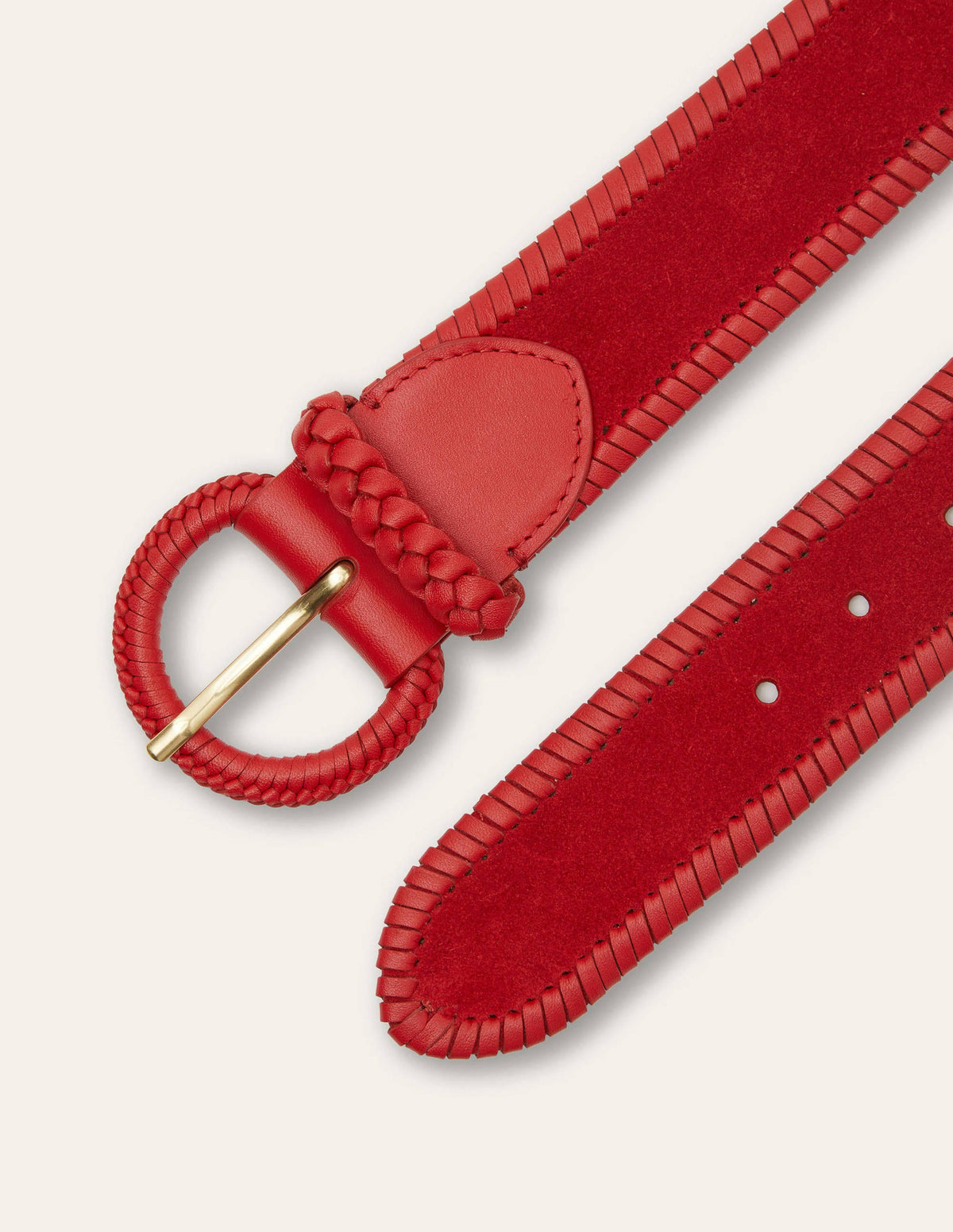 Woven Waist Belt-Red - Image 2
