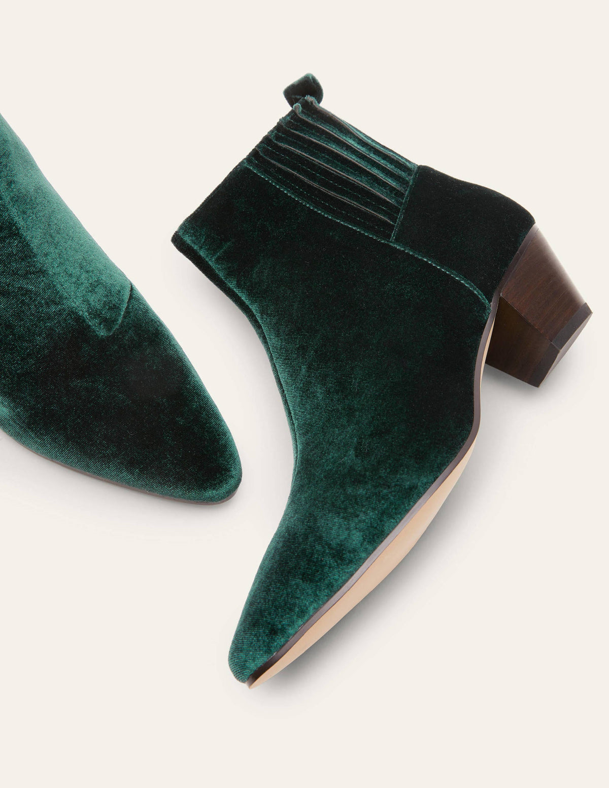 Western Ankle Boots-Midnight Garden Velvet - Image 3