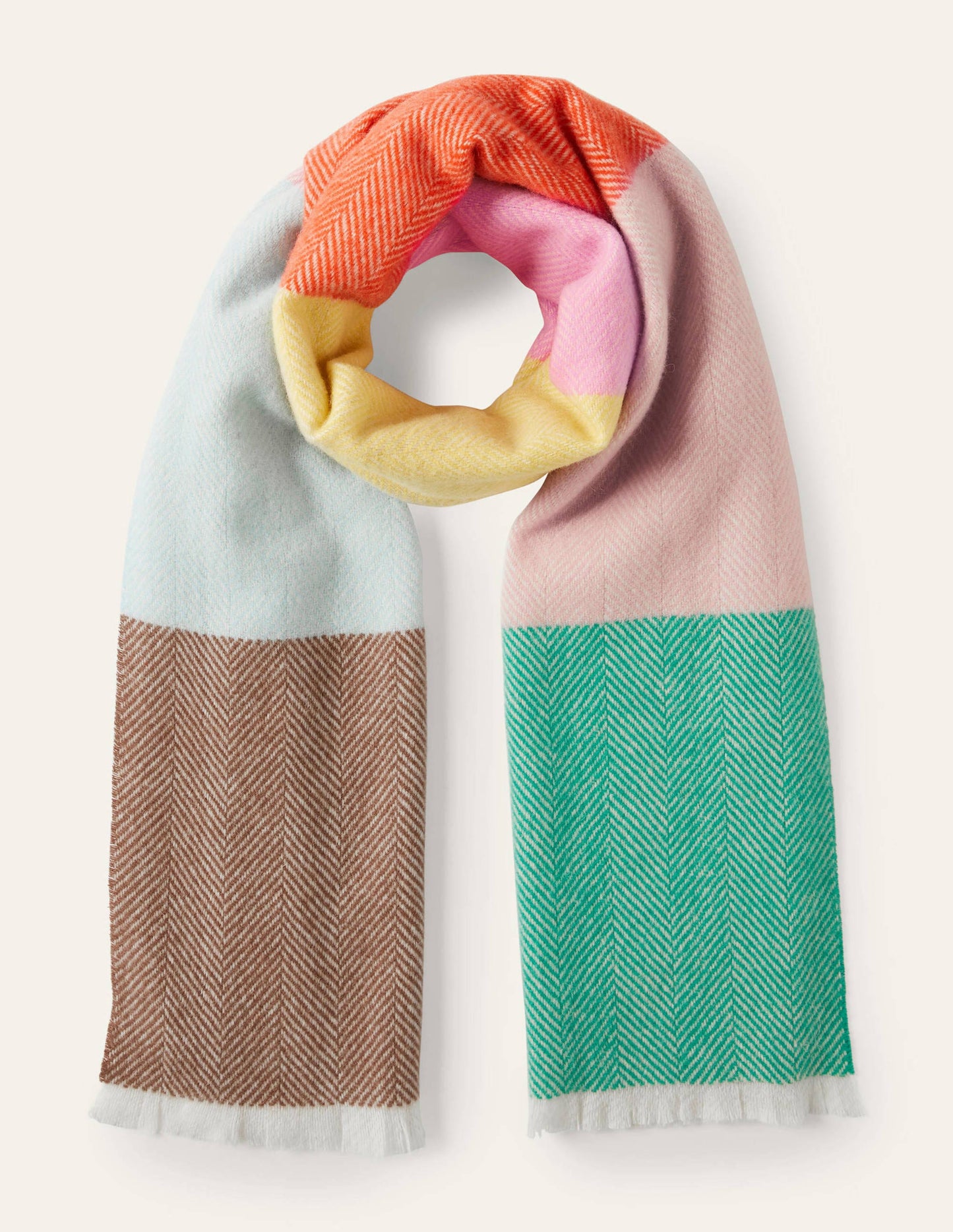 Woven Wool Scarf-Multi Stripe