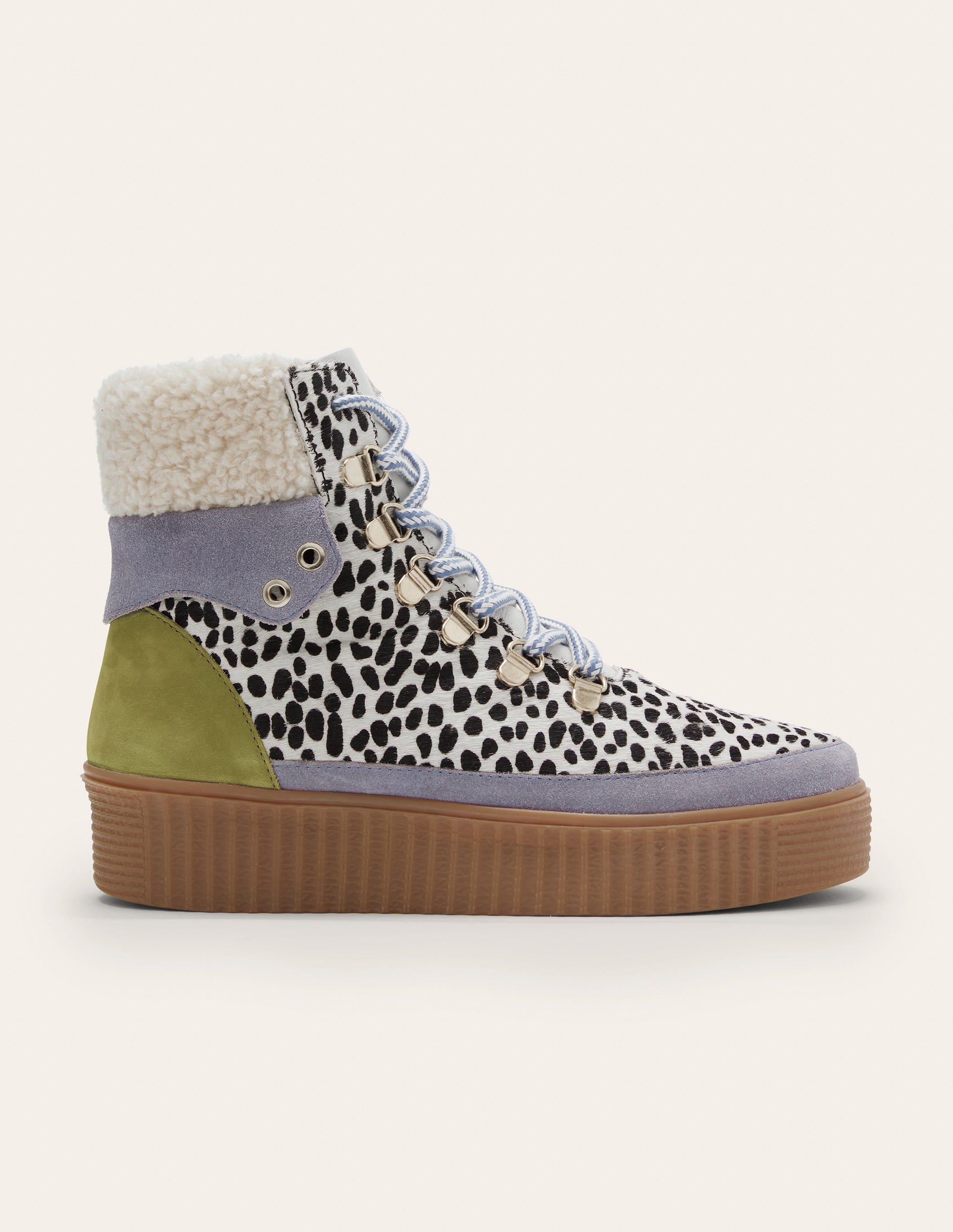 Laura Trend Hiking Boots-Black and White Cheetah - Image 2