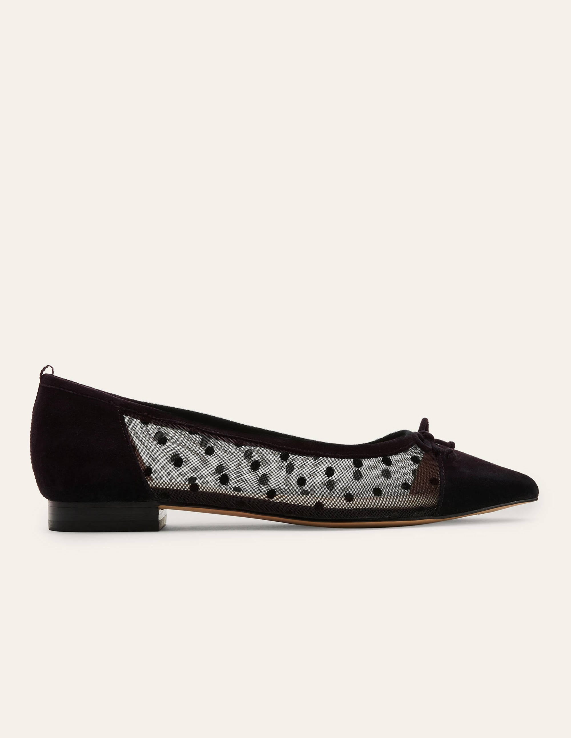 Mesh Detail Ballerina-Black - Image 2
