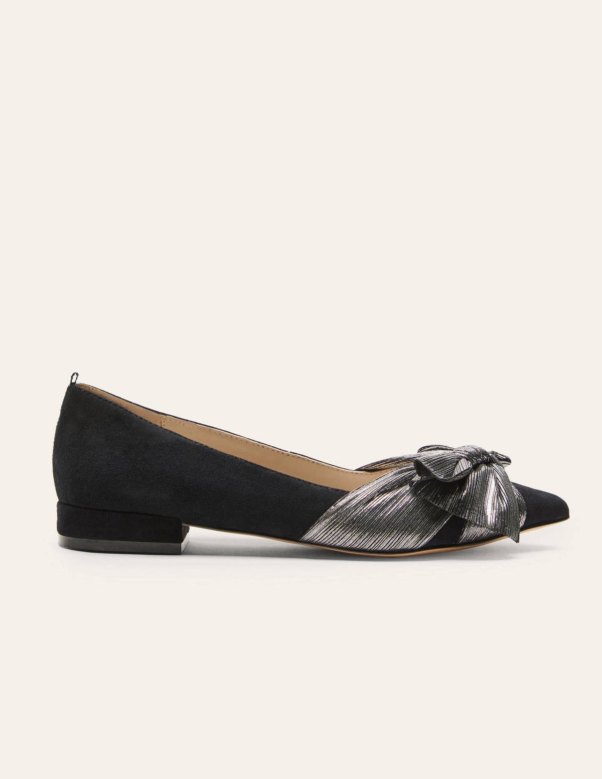 Vanessa Bow Shoes-Black/Gunmetal - Image 2