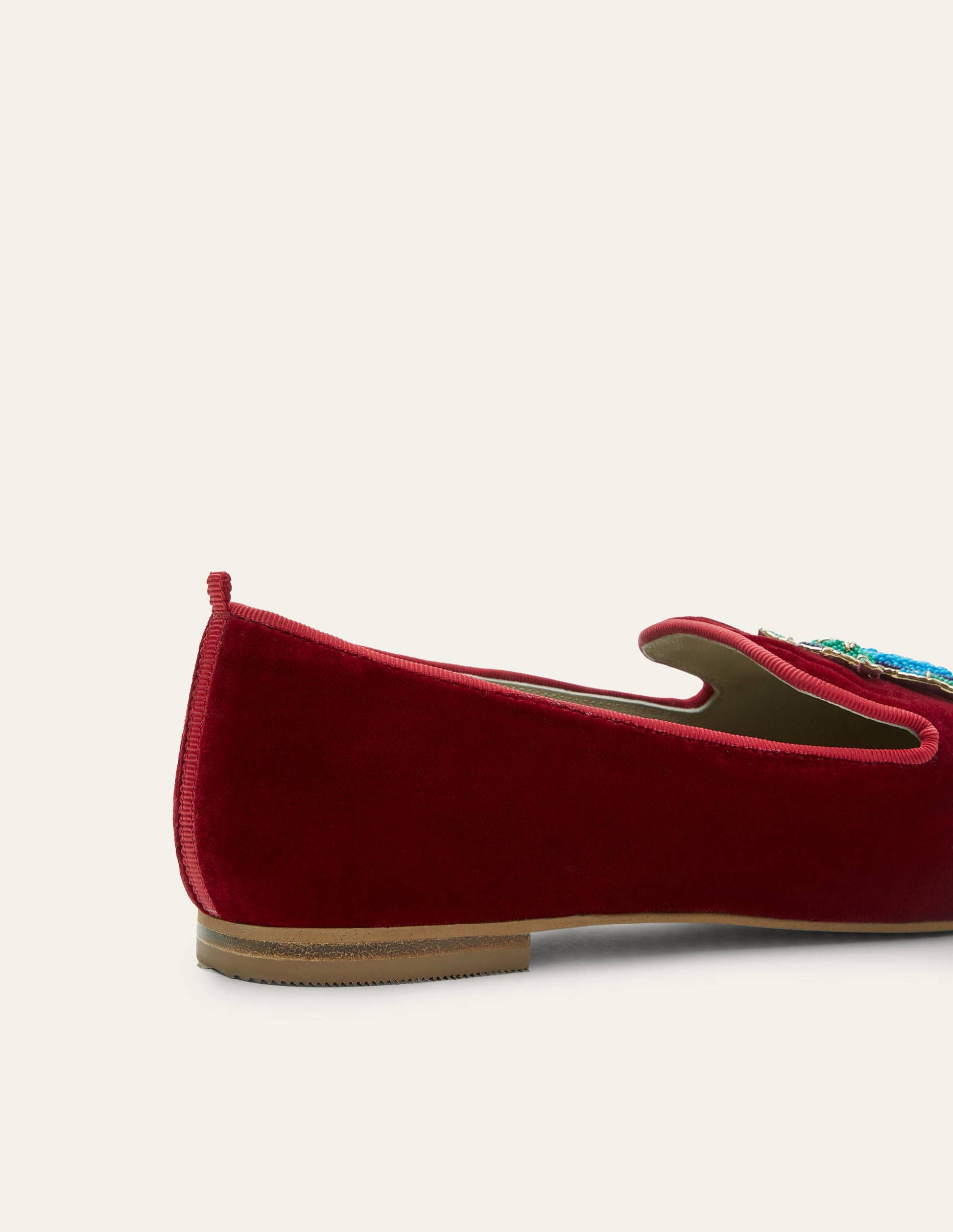 Gabriella Embellished Loafers-Wine Velvet/Beetle-4