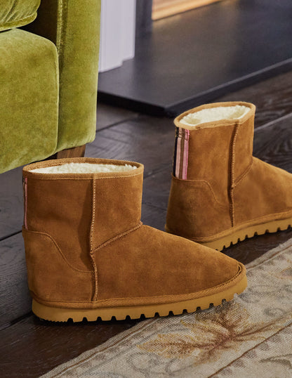 Borg Lined Boots-Tan-1