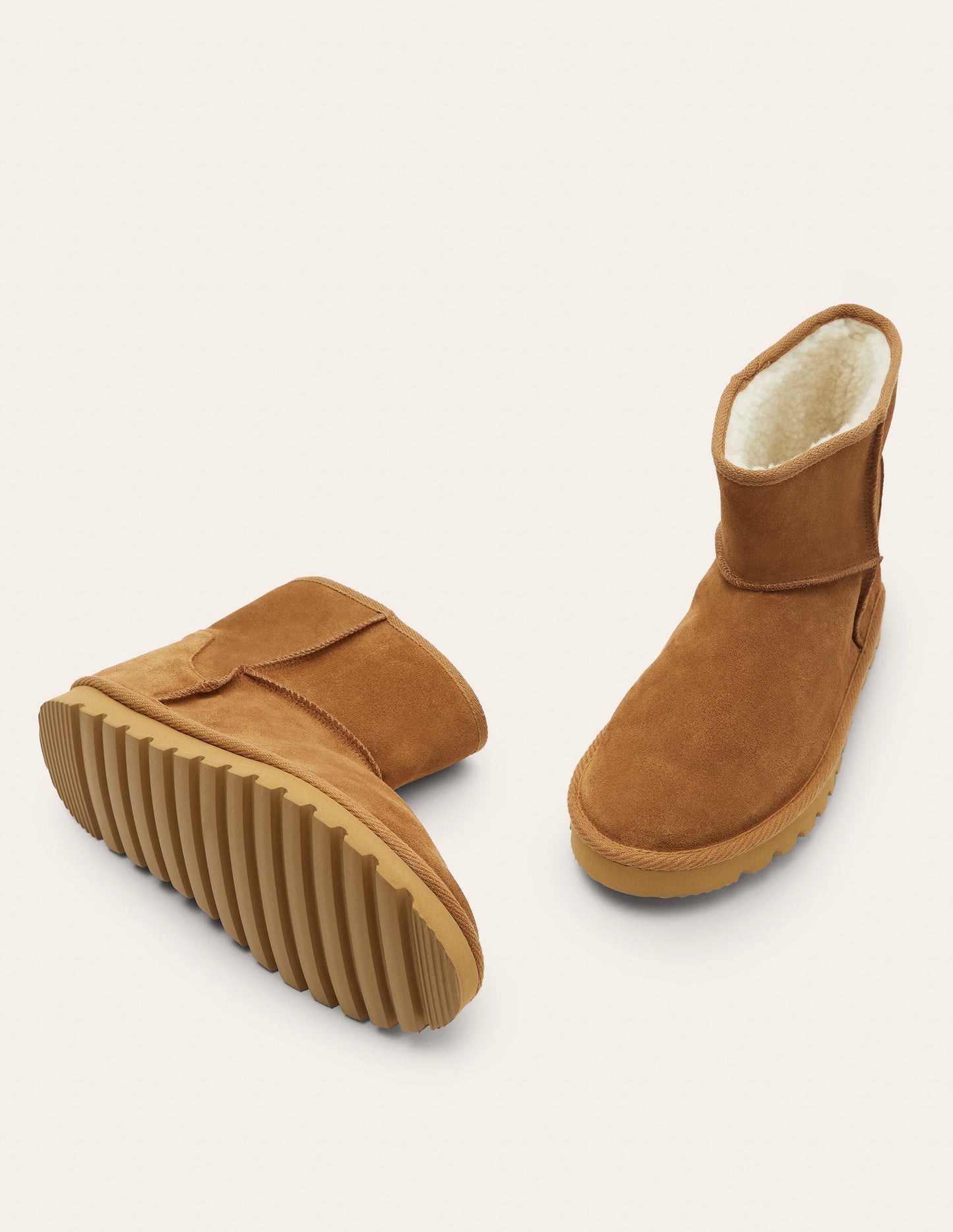 Borg Lined Boots-Tan