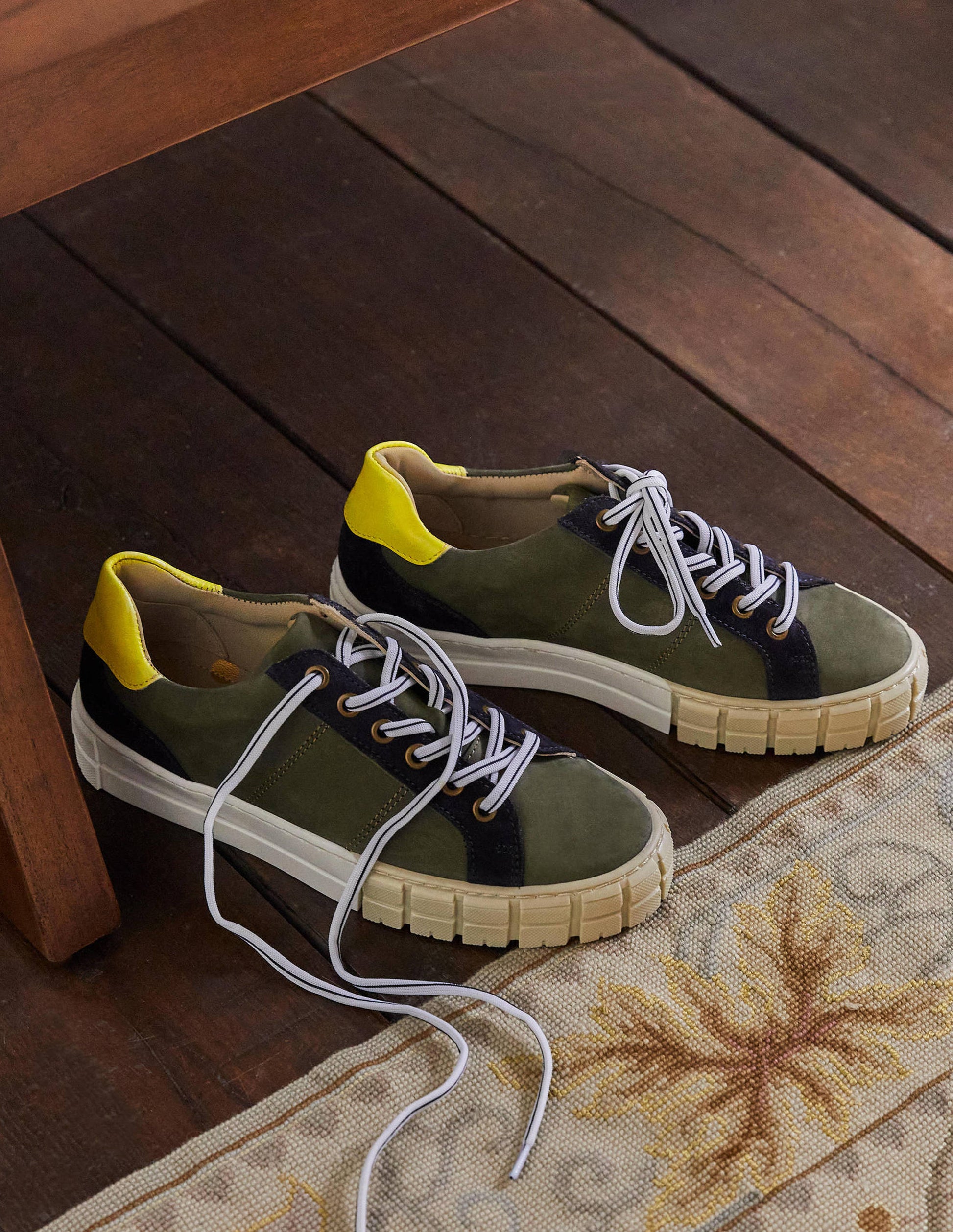Pippa Layered Sole Trainers-Alder/Navy-1