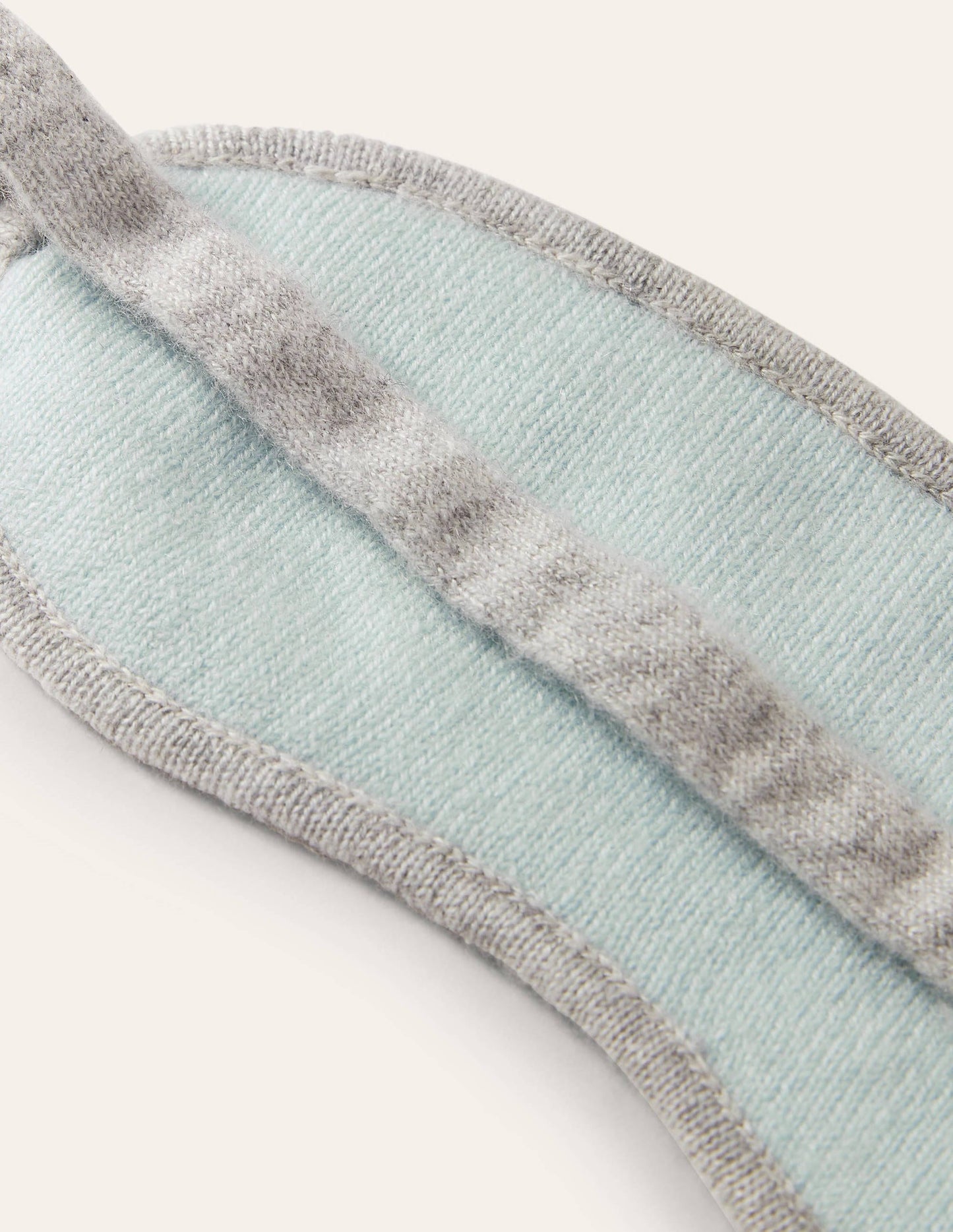 Cashmere Eye Mask-Grey Marl/Fresh Water