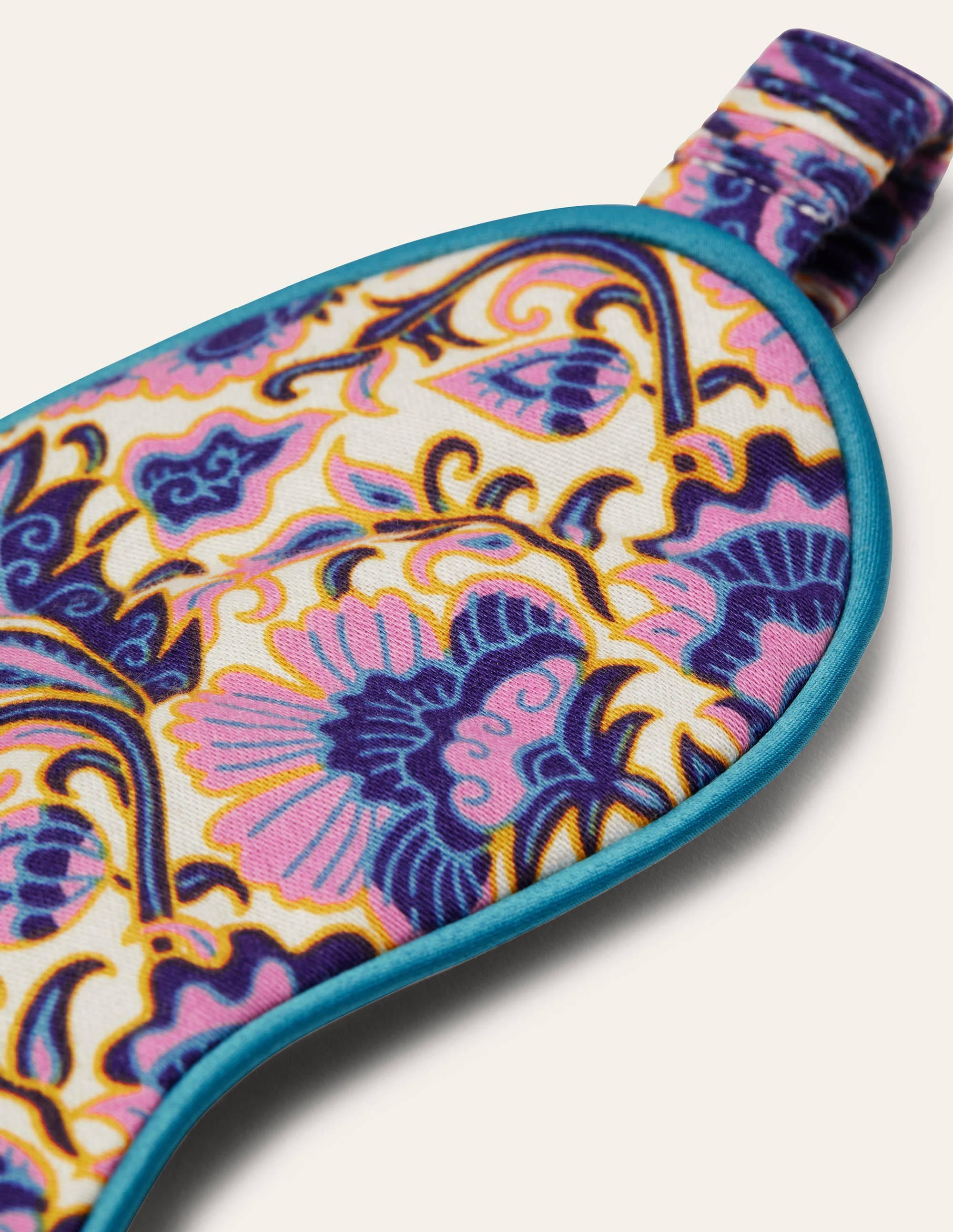 Printed Eye Mask-Ivory, Rich Floral - Image 2