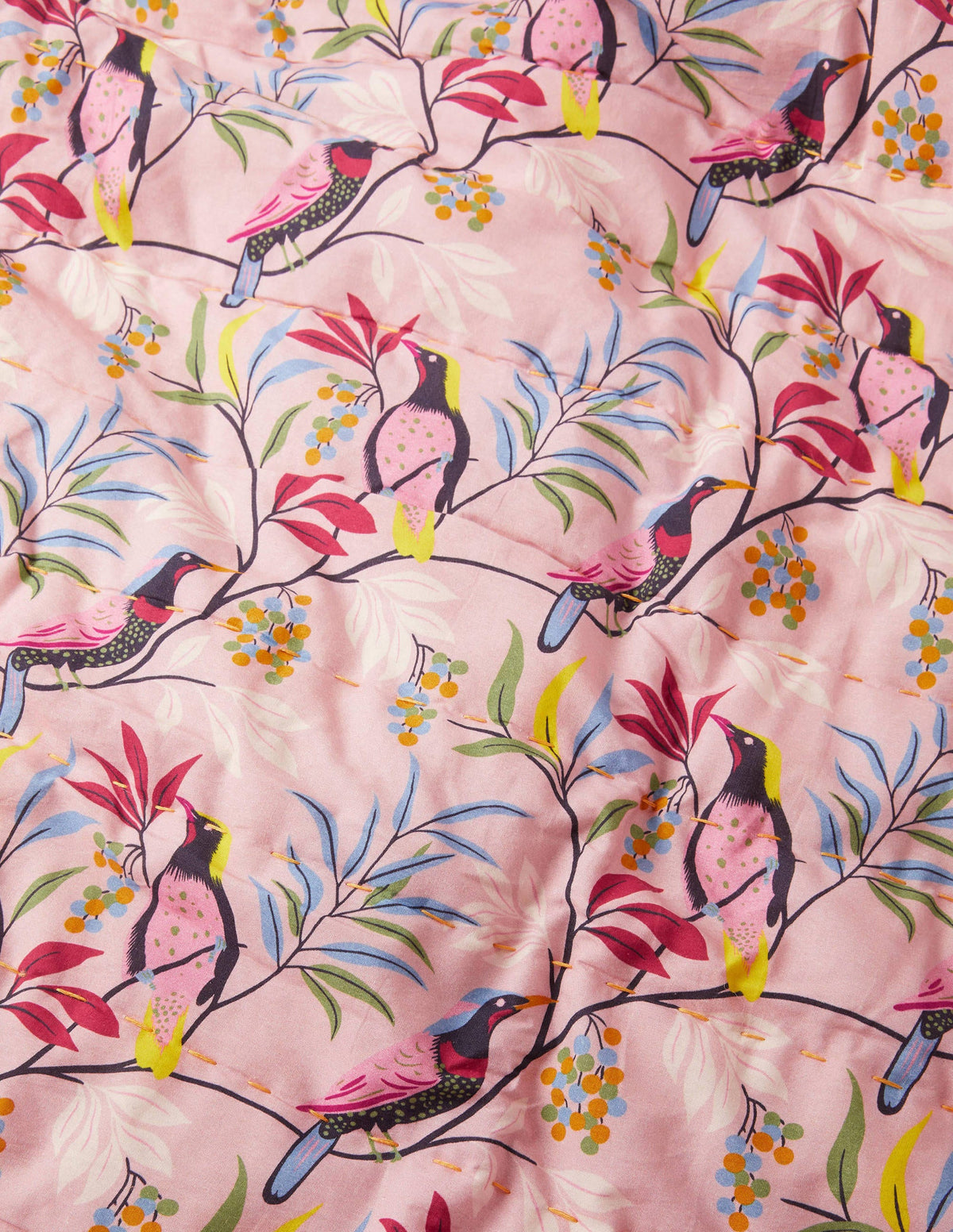 Velvet Throw-Milkshake, Berry Bird - Image 2