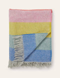 Wool Throw-Grey, Multi Stripe